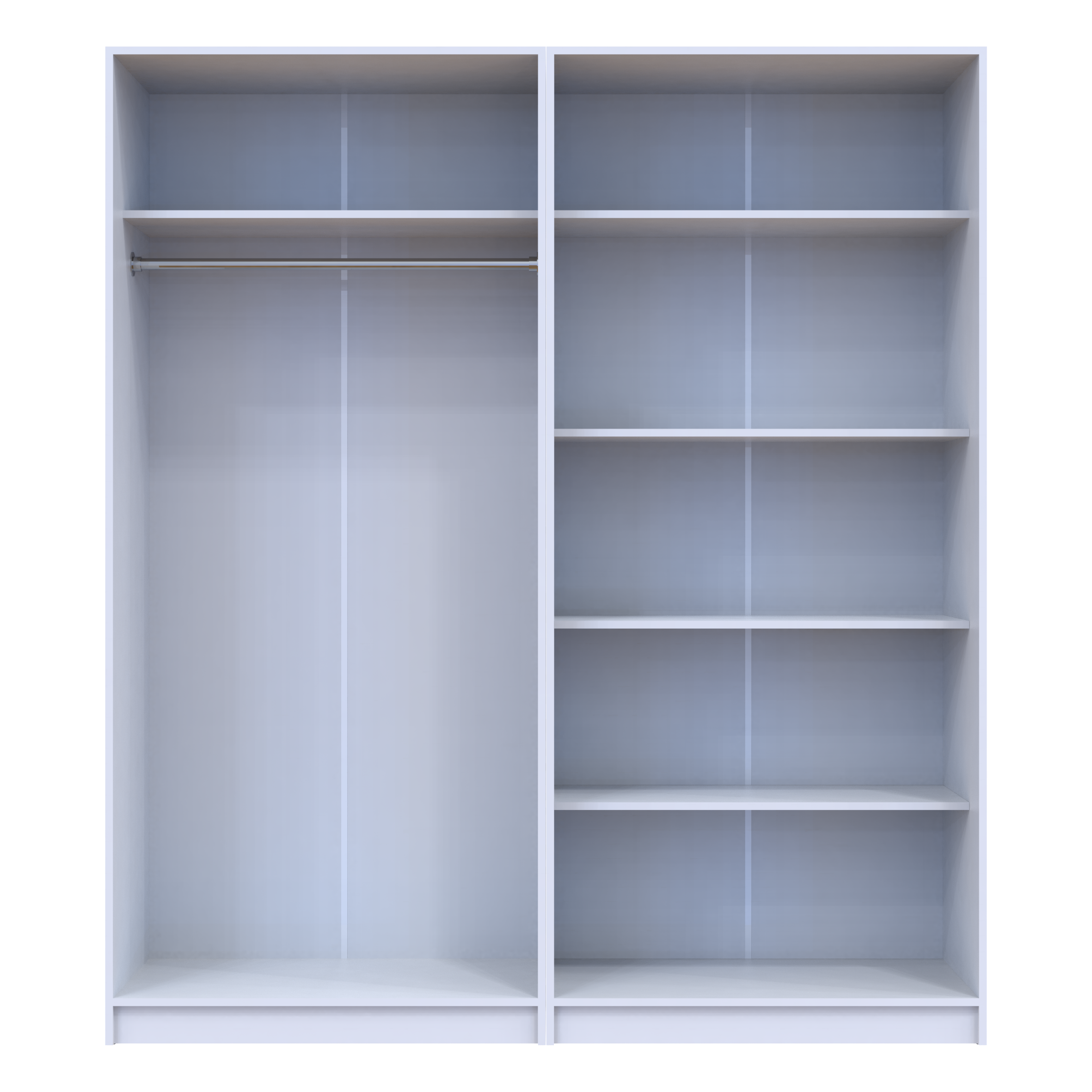 Комплект шкафов для одежды с полками Doros Промо (2 шт.) 180х48х204 см Белый (DRS-011464)