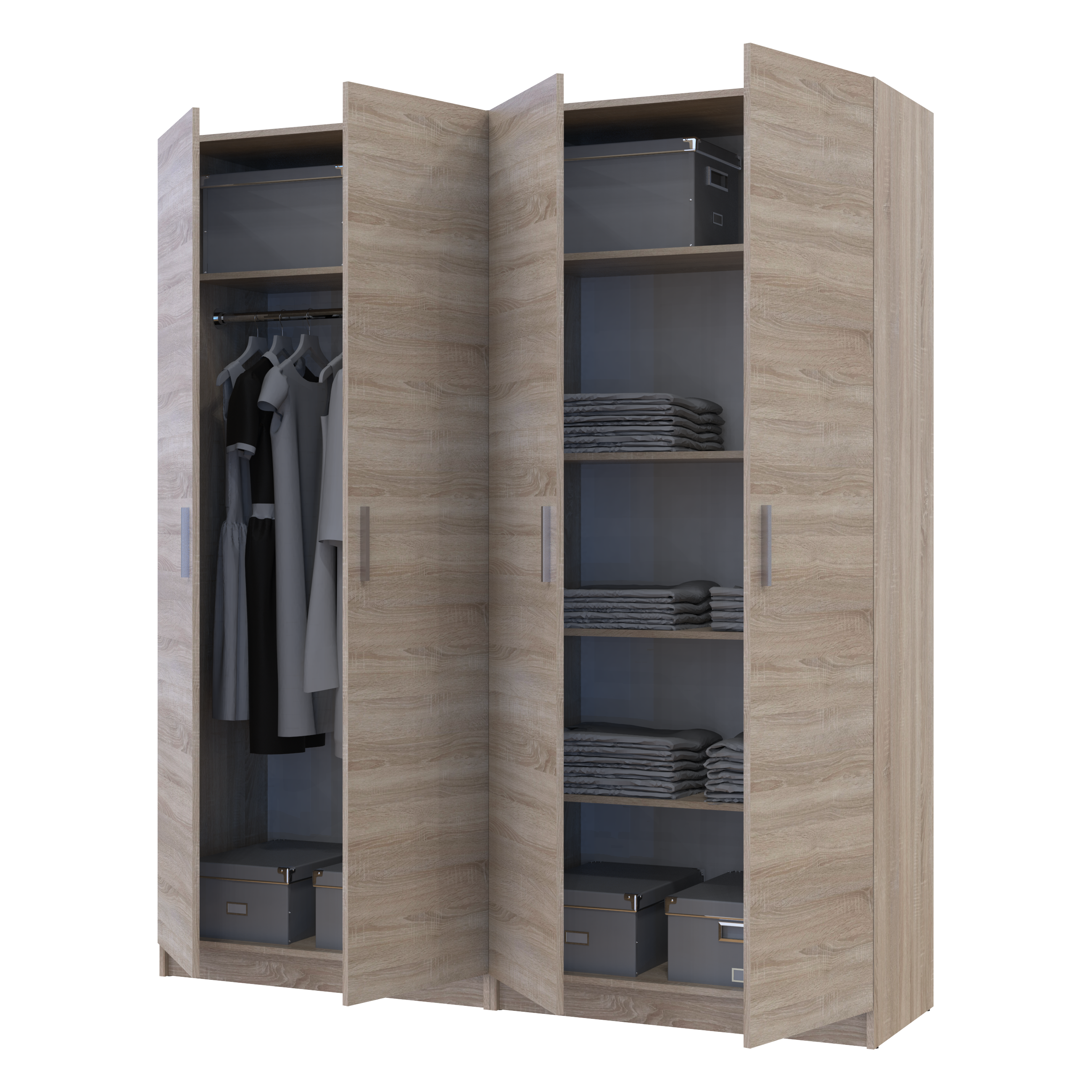 Комплект шкафов для одежды с полками Doros Промо (2 шт.) 180х48х204 см Дуб сонома (DRS-011465)