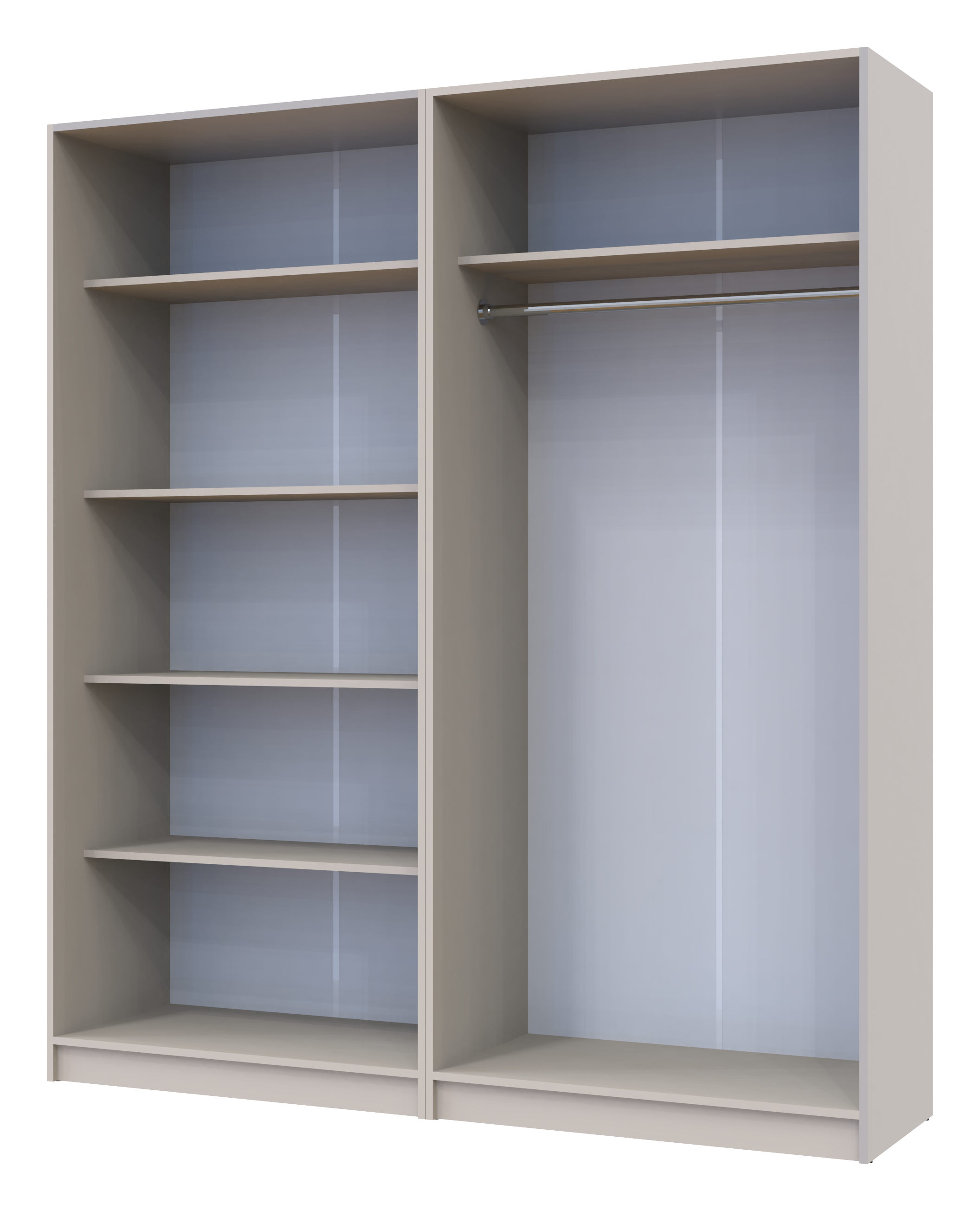 Комплект шкафов для одежды с полками Doros Промо (2 шт.) 180х48х204 см Кашемир (DRS-011466)