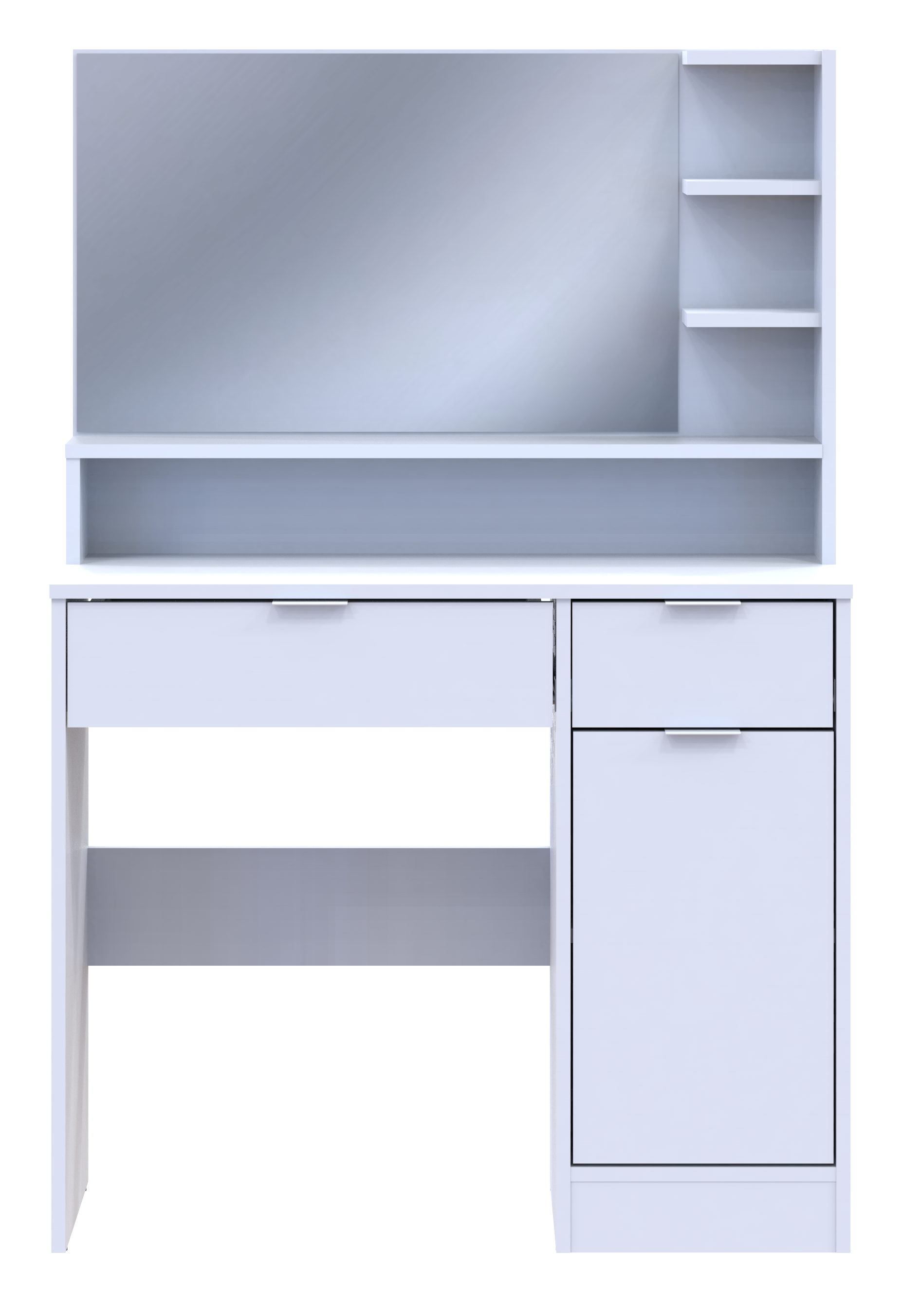 Туалетный столик с зеркалом Doros Эстель 90х38х135 см Белый (DRS-011472)