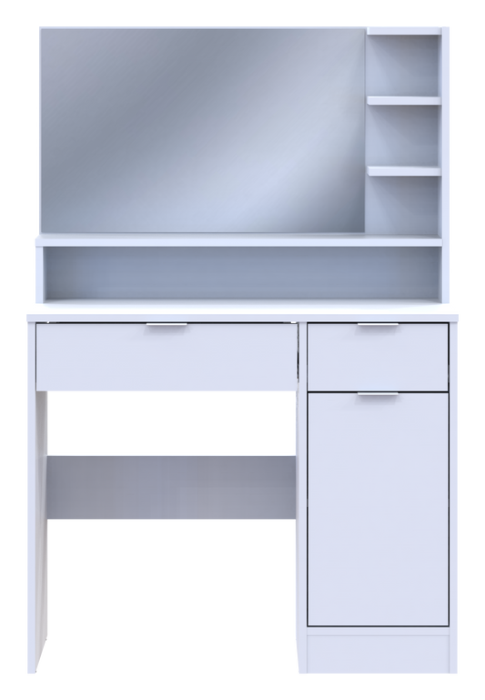 Туалетный столик с зеркалом Doros Эстель 90х38х135 см Белый (DRS-011472)