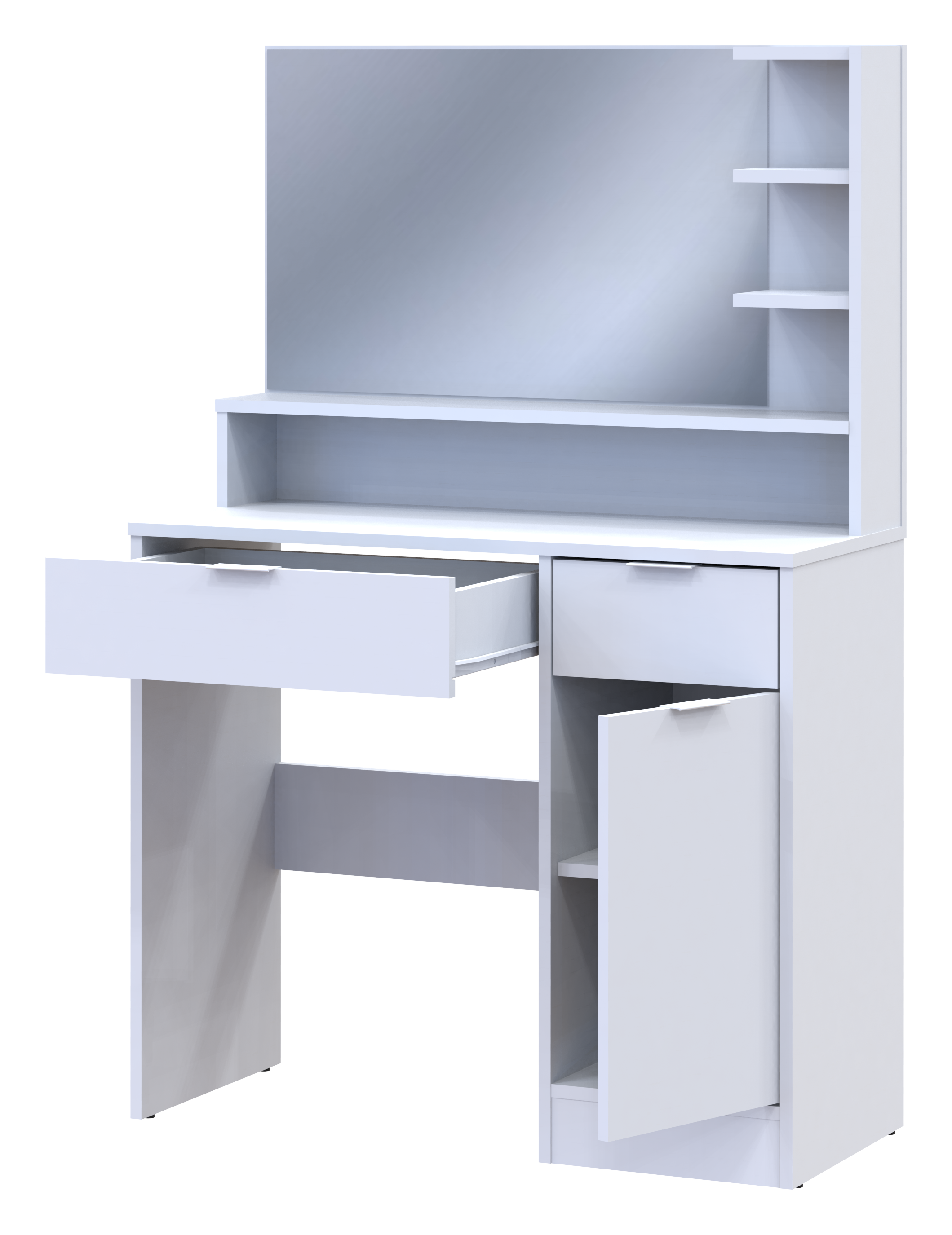 Туалетный столик с зеркалом Doros Эстель 90х38х135 см Белый (DRS-011472)