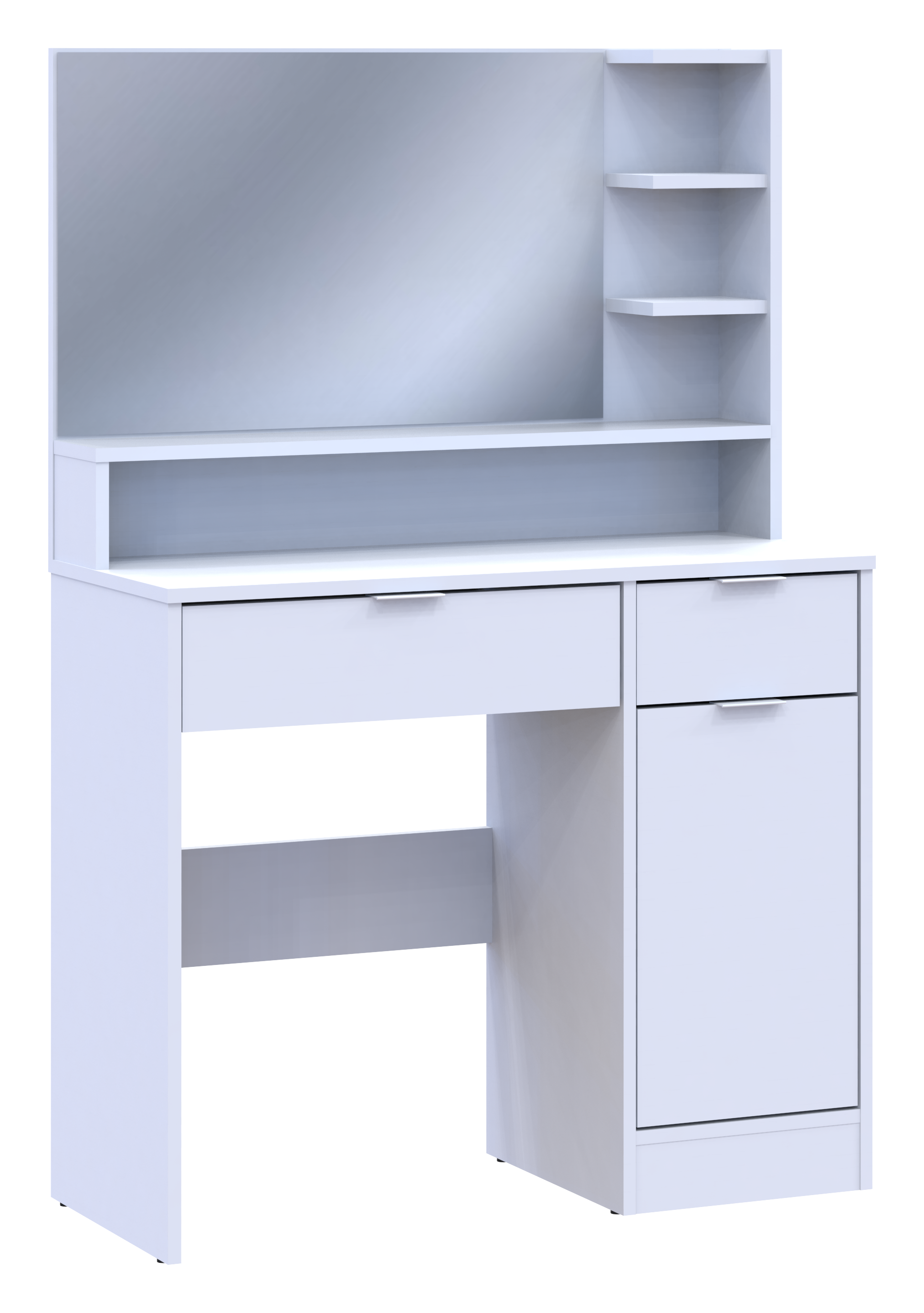 Туалетный столик с зеркалом Doros Эстель 90х38х135 см Белый (DRS-011472)