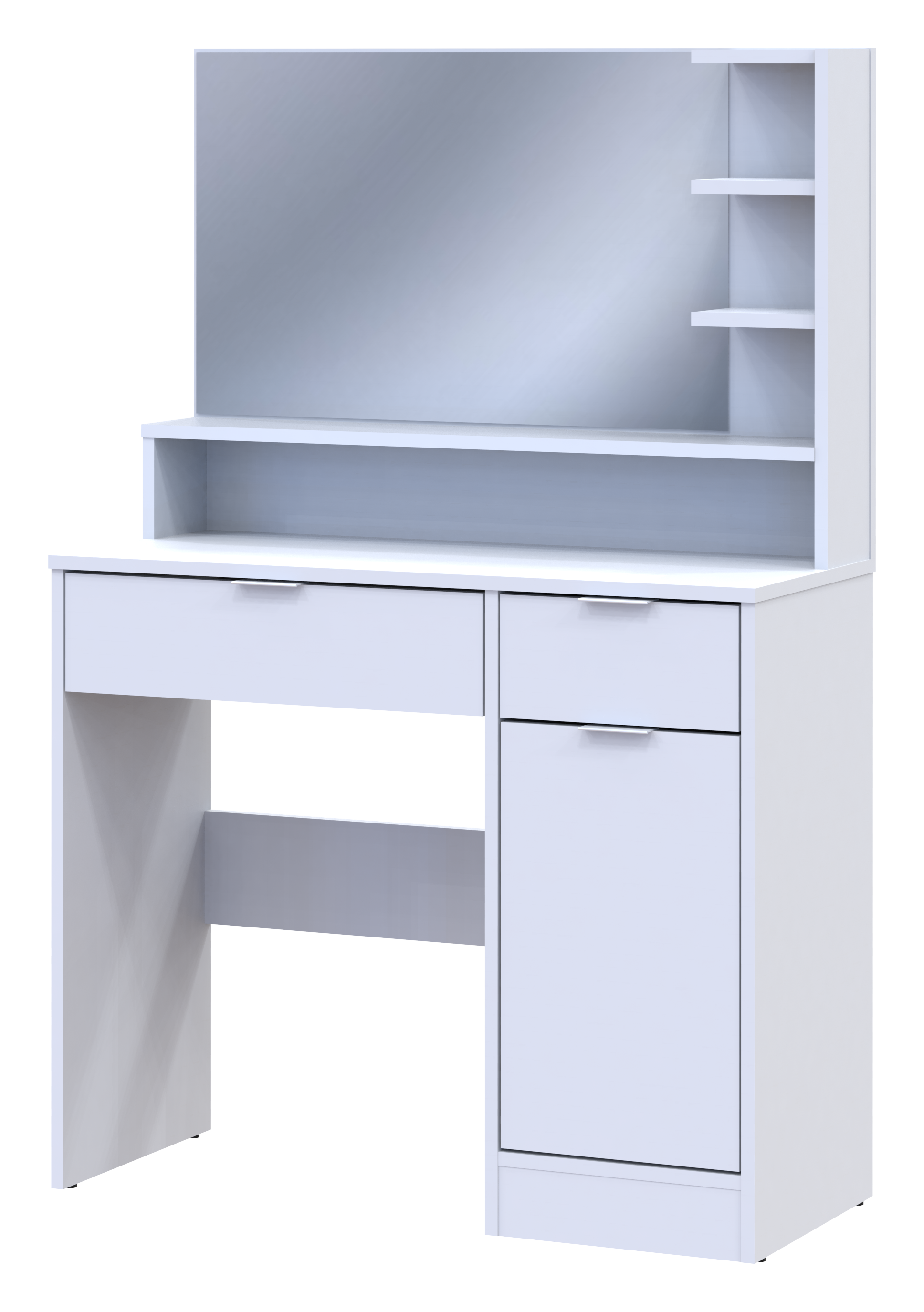 Туалетный столик с зеркалом Doros Эстель 90х38х135 см Белый (DRS-011472)