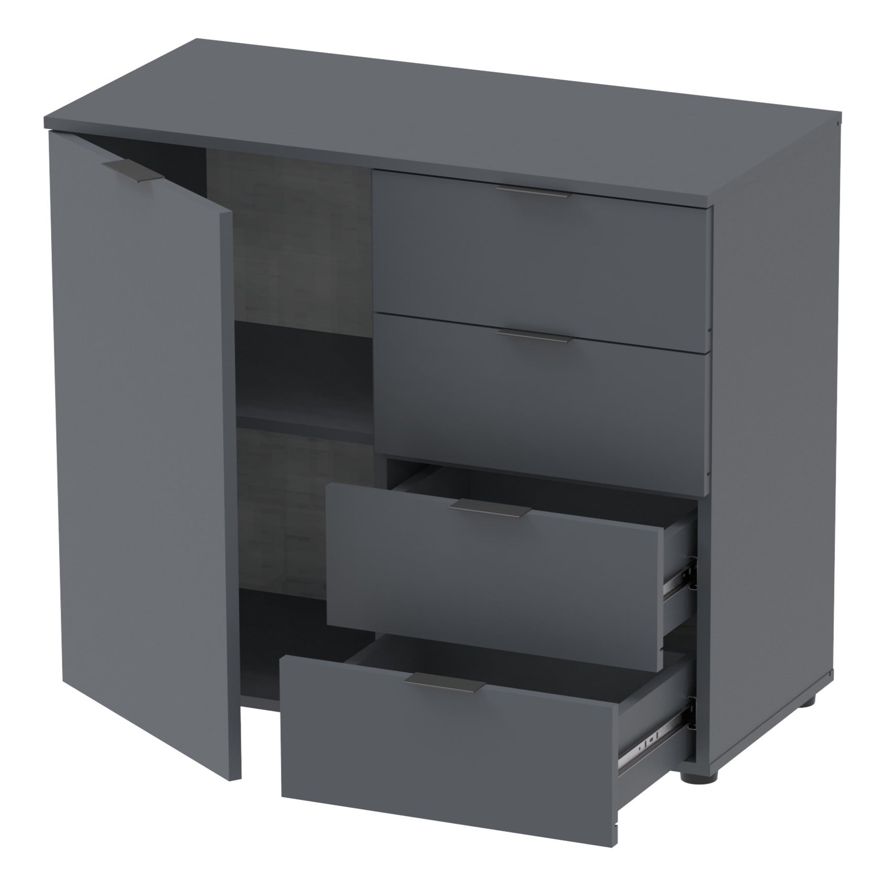 Комод в гостиную Doros Рон 1 80х38х81 см Графит (DRS-011293)