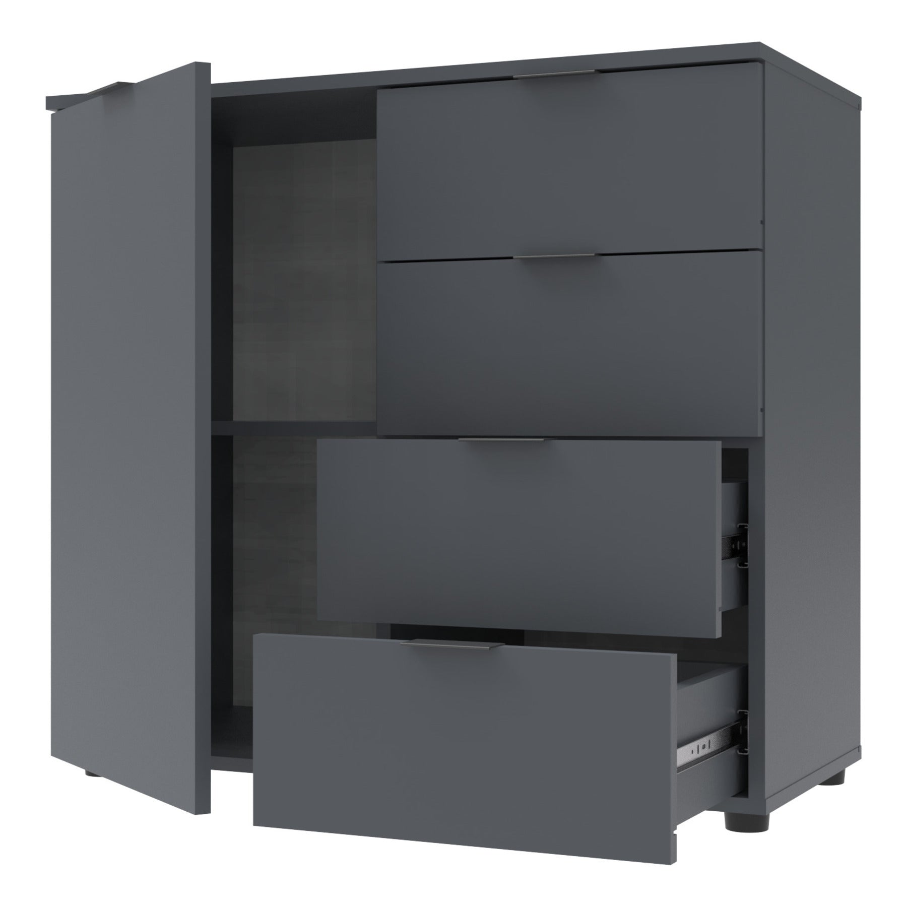 Комод в гостиную Doros Рон 1 80х38х81 см Графит (DRS-011293)