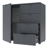 Комод в гостиную Doros Рон 1 80х38х81 см Графит (DRS-011293)