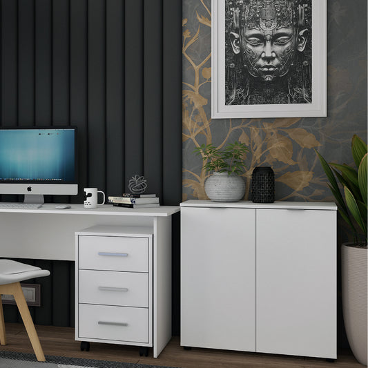 Комод в гостиную Doros Рон 3 80х38х81 см Белый (DRS-011296)