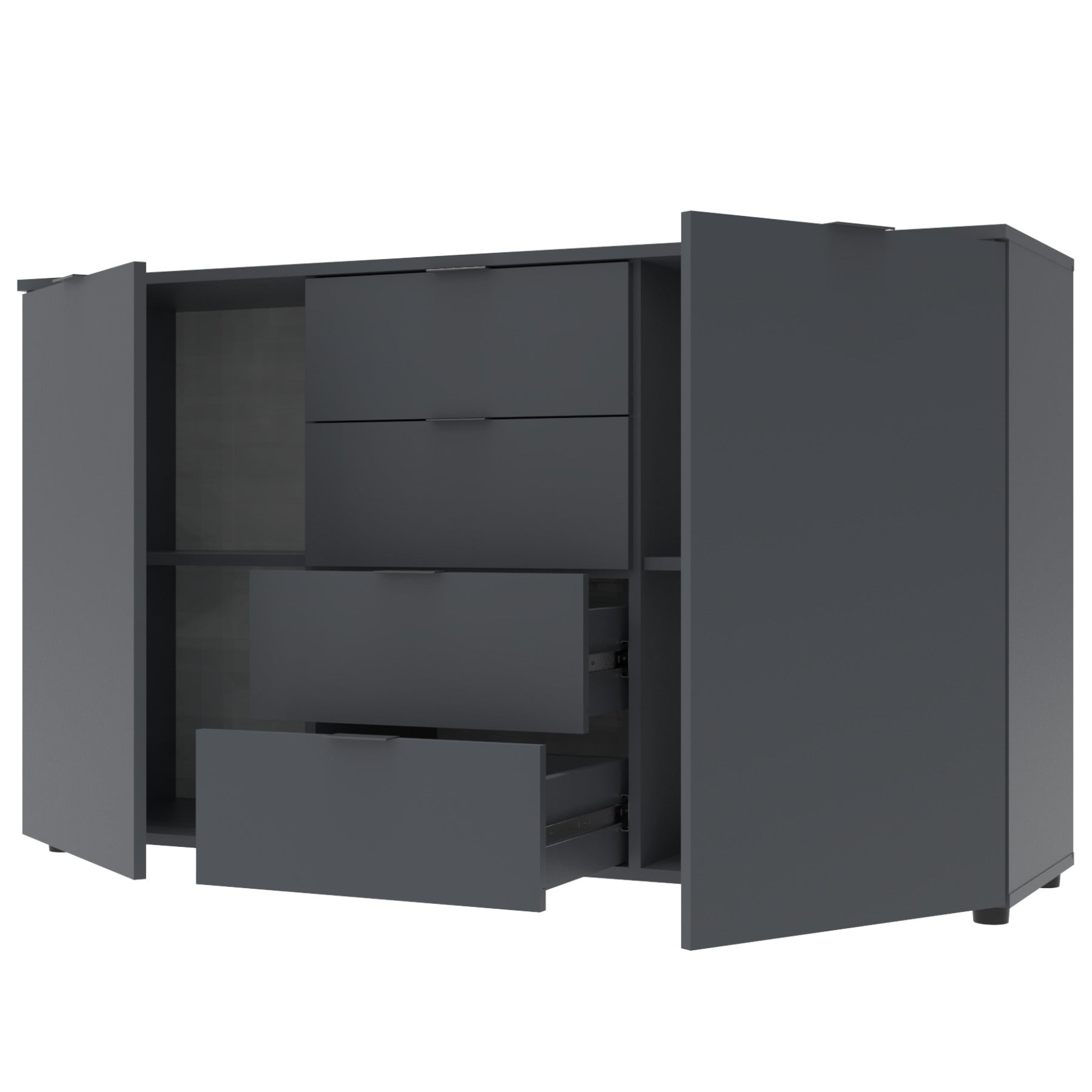 Комод в гостиную Doros Рон 6 120х38х100 см Графит (DRS-011303)