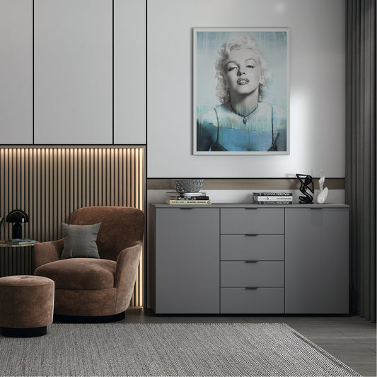 Комод в гостиную Doros Рон 6 120х38х100 см Графит (DRS-011303)