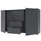 Комод в гостиную Doros Рон 6 120х38х100 см Графит (DRS-011303)