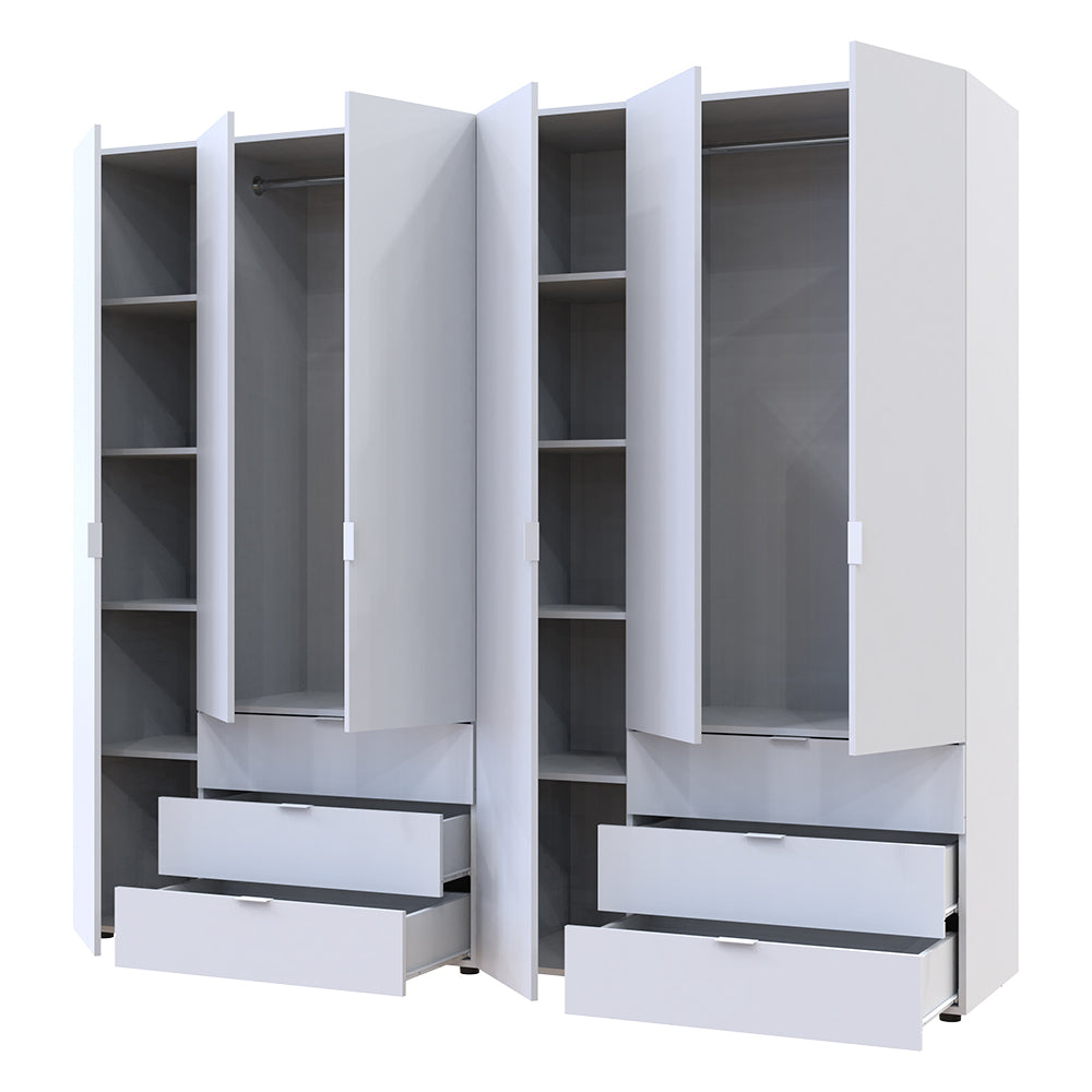 Комплект шкафов для одежды Doros Гелар (2 шт.) 232,5х49,5х203,4 см Белый (DRS-011115)