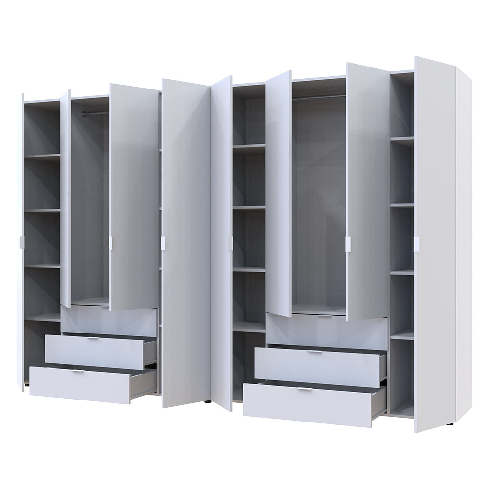 Комплект шкафов для одежды Doros Гелар (2 шт.) 310х49,5х203,4 см Белый (DRS-011116)