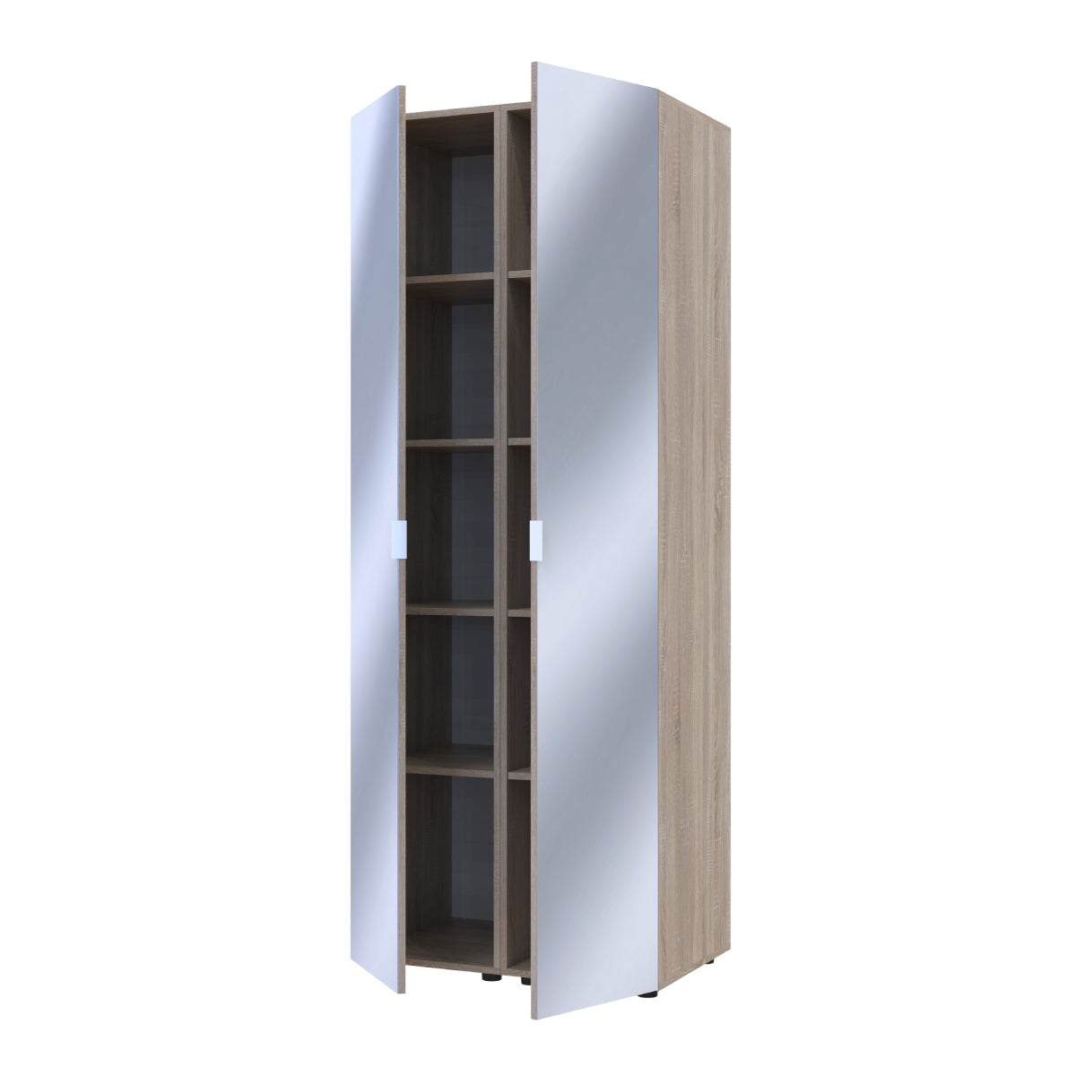 Комплект пеналов для одежды Doros Гелар (2 шт.) 78х49,5х203,4 см 2 Зеркала/Дуб сонома (DRS-011127)