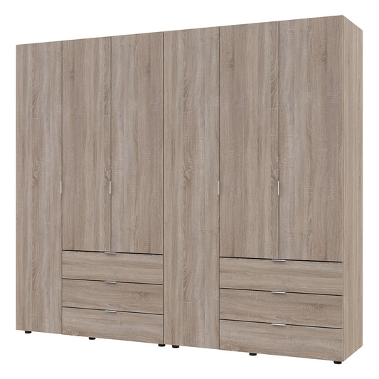 Комплект шкафов для одежды Doros Гелар (2 шт.) 232,4х49,5х203,4 см Дуб сонома (DRS-011112)
