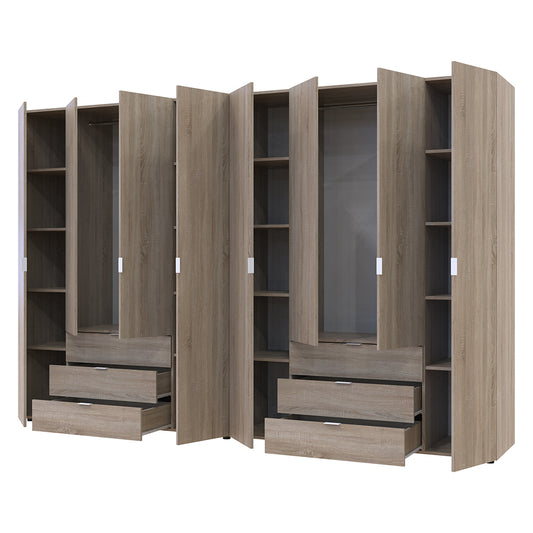 Комплект шкафов для одежды Doros Гелар (2 шт.) 310х49,5х203,4 см Дуб сонома (DRS-011114)