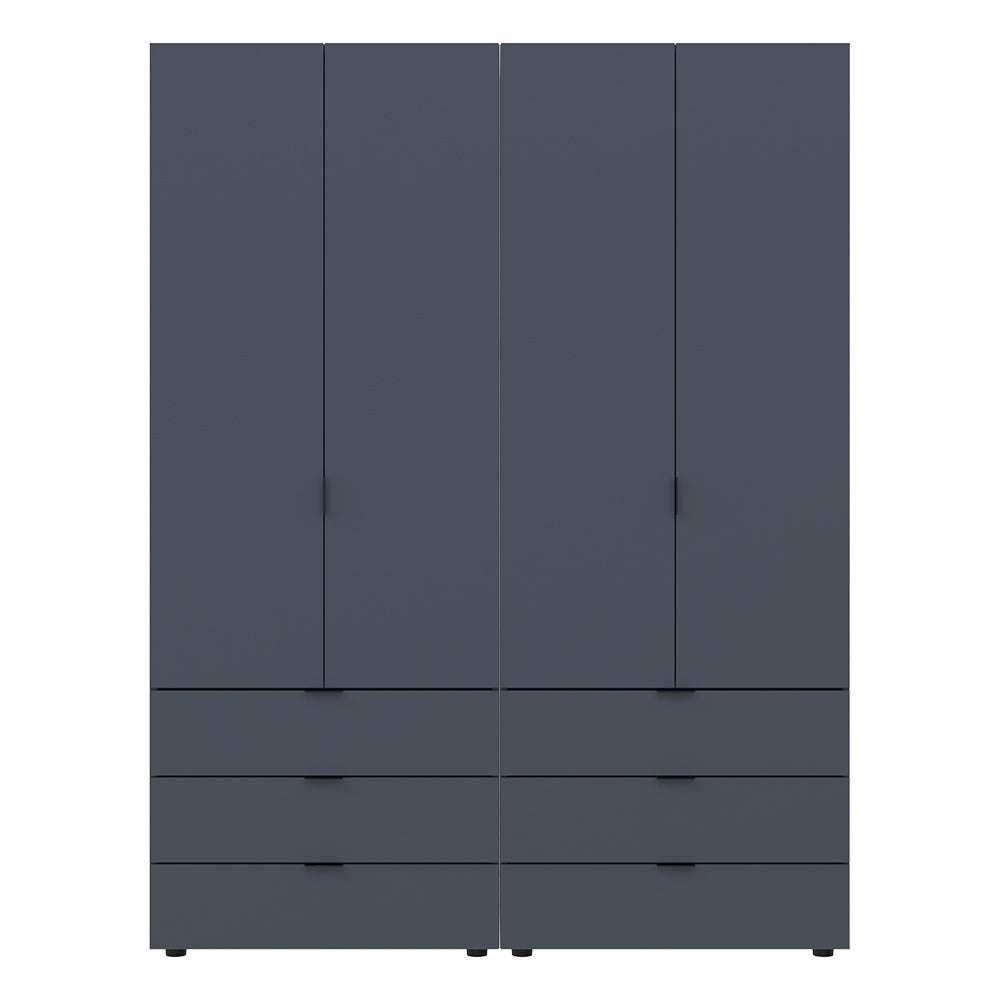 Комплект шкафов для одежды Doros Гелар (2 шт.) 155х49,5х203,4 см Графит (DRS-011117)