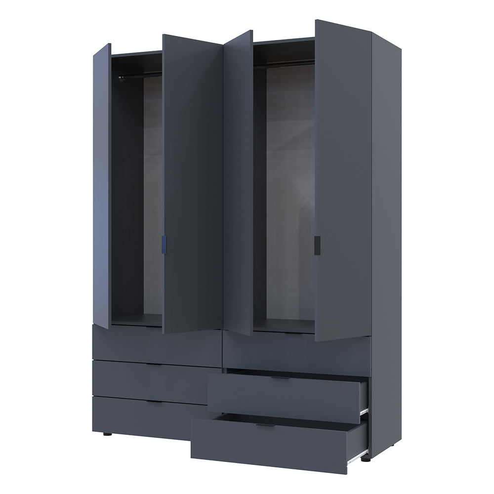 Комплект шкафов для одежды Doros Гелар (2 шт.) 155х49,5х203,4 см Графит (DRS-011117)