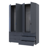 Комплект шкафов для одежды Doros Гелар (2 шт.) 155х49,5х203,4 см Графит (DRS-011117)