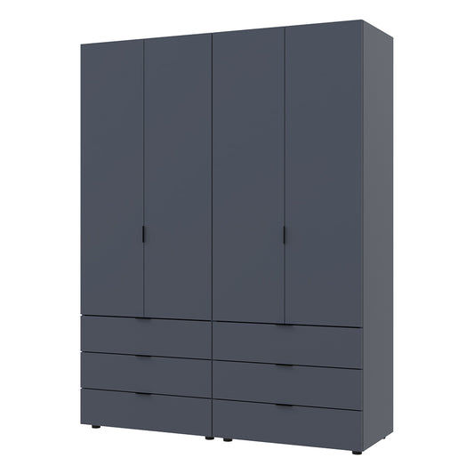 Комплект шкафов для одежды Doros Гелар (2 шт.) 155х49,5х203,4 см Графит (DRS-011117)