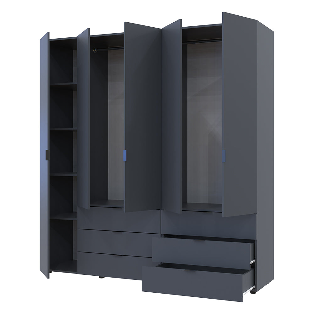 Комплект шкафов для одежды Doros Гелар (2 шт.) 193,7х49,5х203,4 см Графит (DRS-011118)