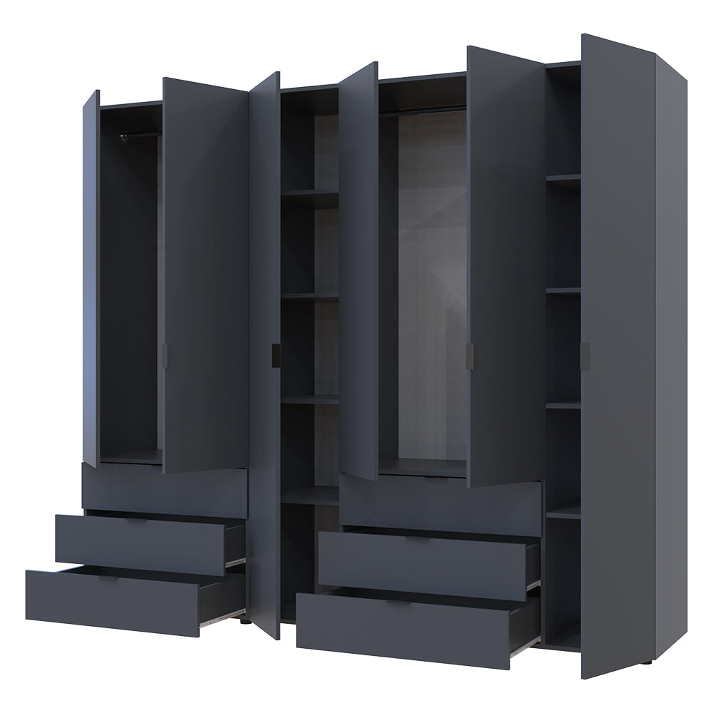 Комплект шкафов для одежды Doros Гелар (2 шт.) 232,5х49,5х203,4 см Графит (DRS-011119)