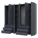 Комплект шкафов для одежды Doros Гелар (2 шт.) 232,5х49,5х203,4 см Графит (DRS-011119)