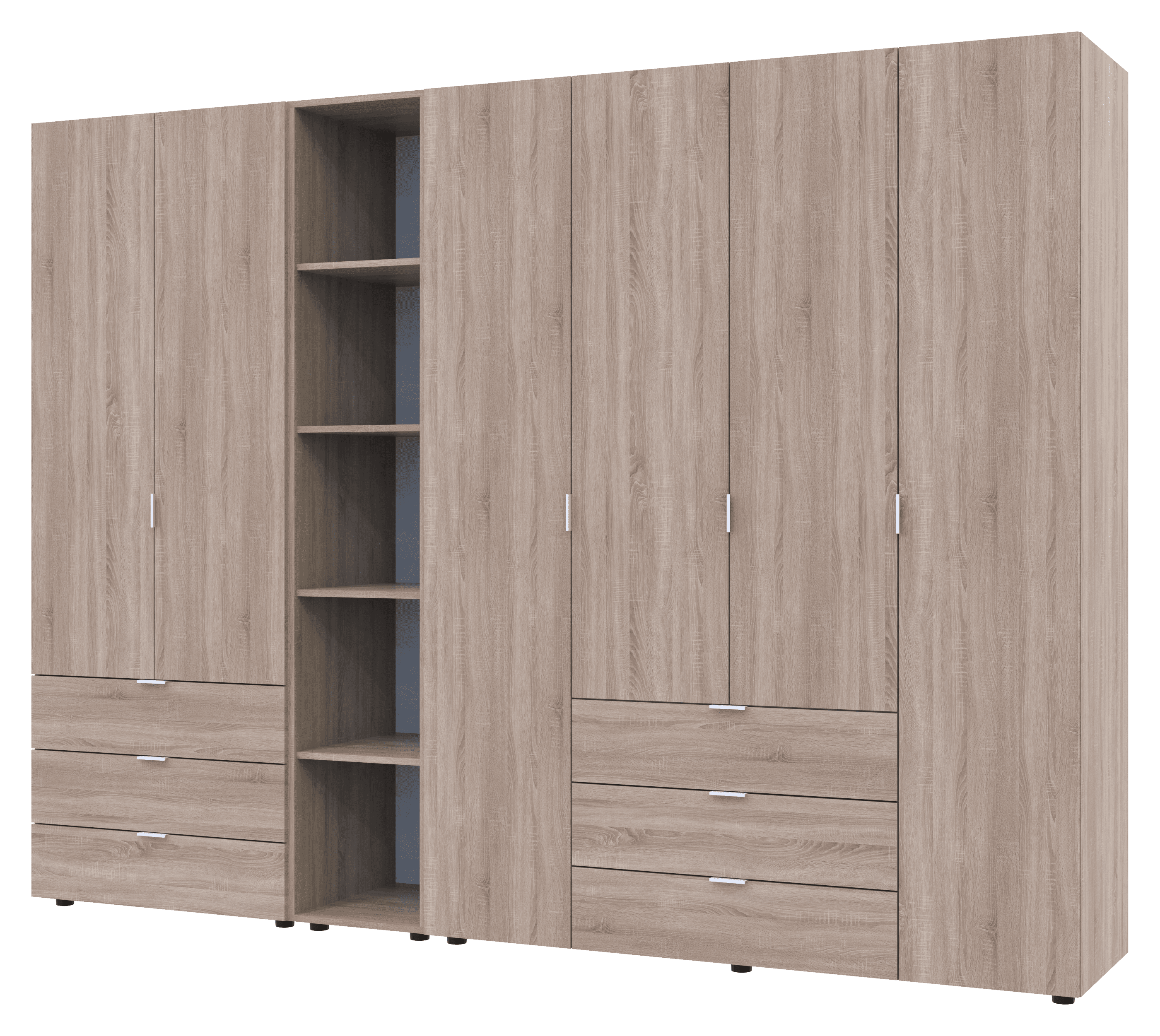 Комплект шкафов для одежды Doros Гелар (3 шт.) 270,7х49,5х203,4 см Дуб сонома (DRS-011158)