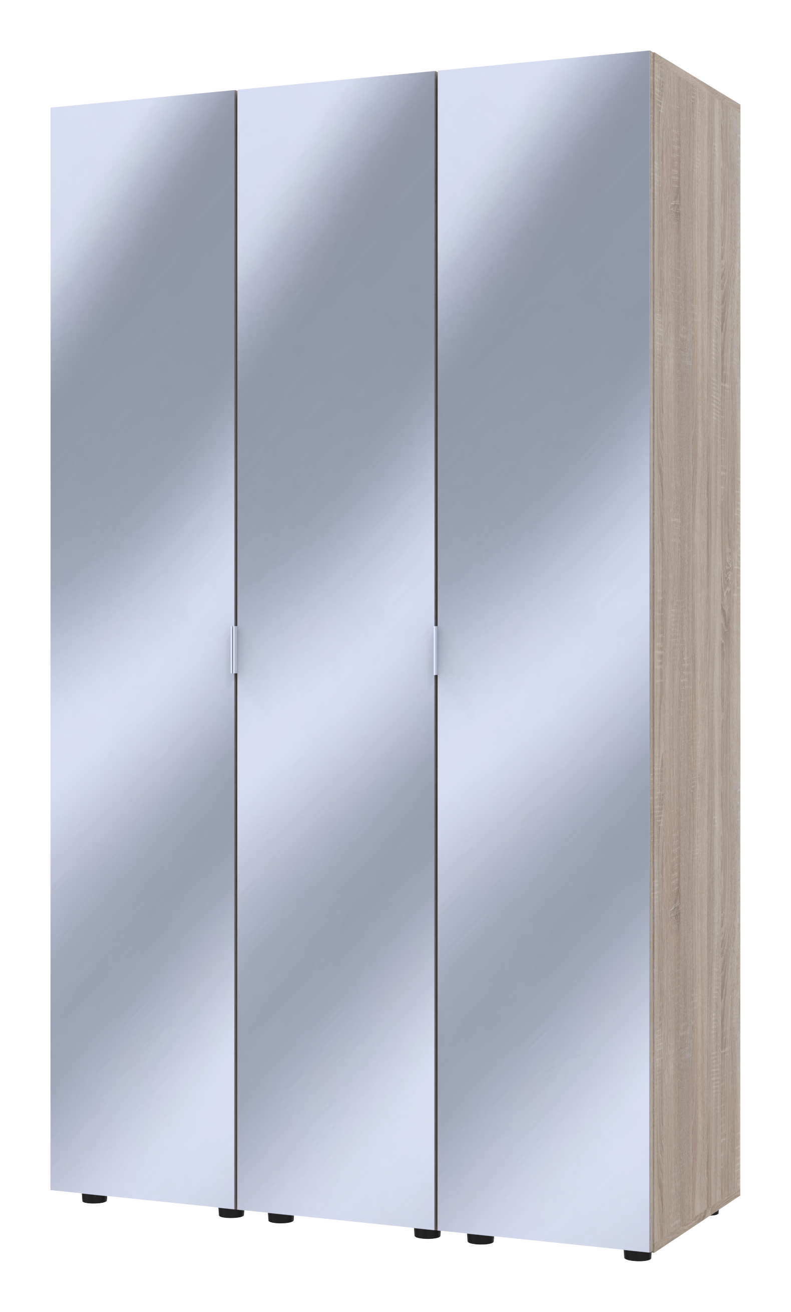 Комплект пеналов для одежды Doros Гелар (3 шт.) 117х49,5х203,4 см 3 Зеркала/Дуб сонома (DRS-011128)