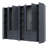 Комплект шкафов для одежды Doros Гелар (2 шт.) 271,2х49,5х203,4 см Графит (DRS-011121)