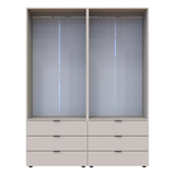 Комплект шкафов для одежды Doros Гелар (2 шт.) 155х49,5х203,4 см Кашемир (DRS-011238)