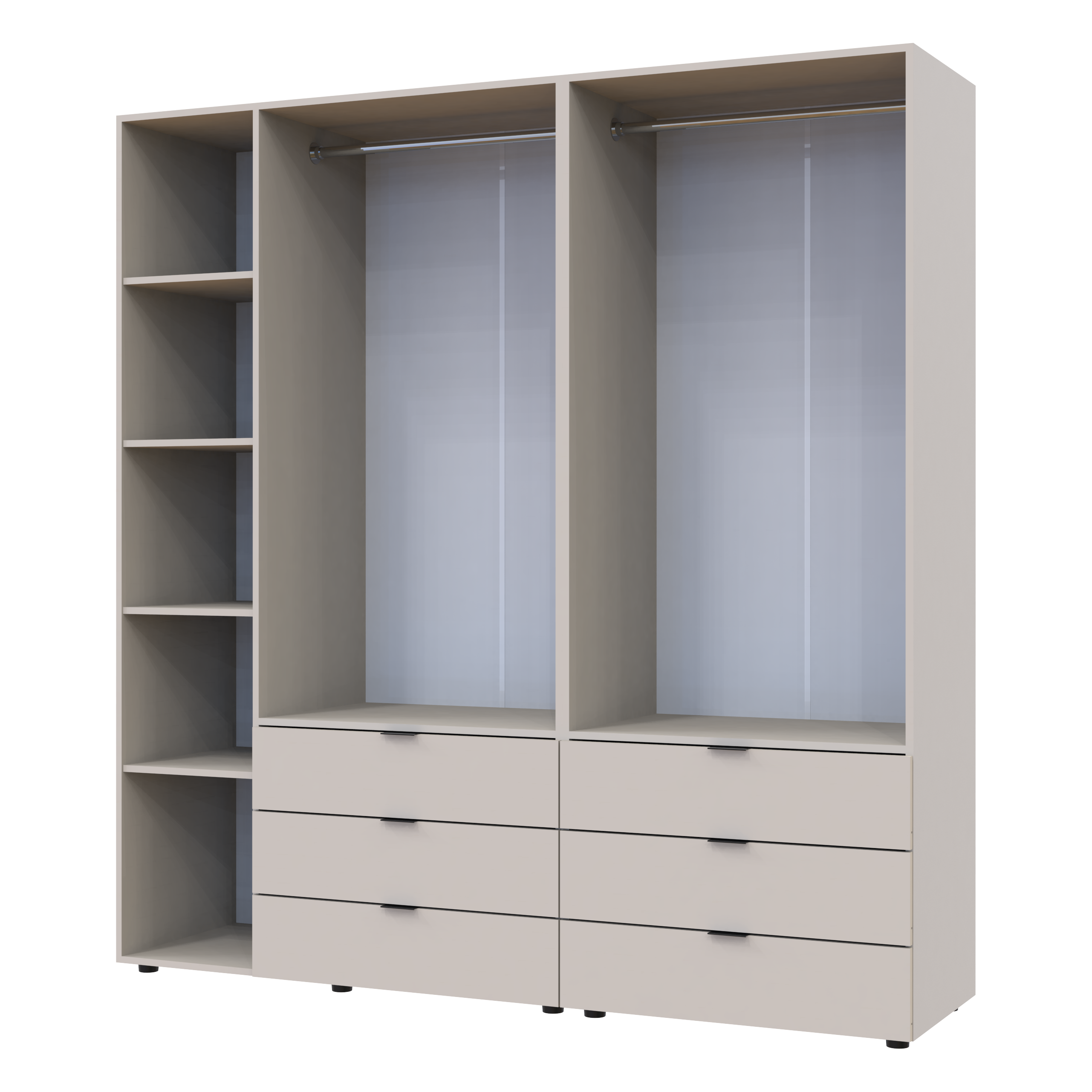 Комплект шкафов для одежды Doros Гелар (2 шт.) 193,7х49,5х203,4 см Кашемир (DRS-011239)