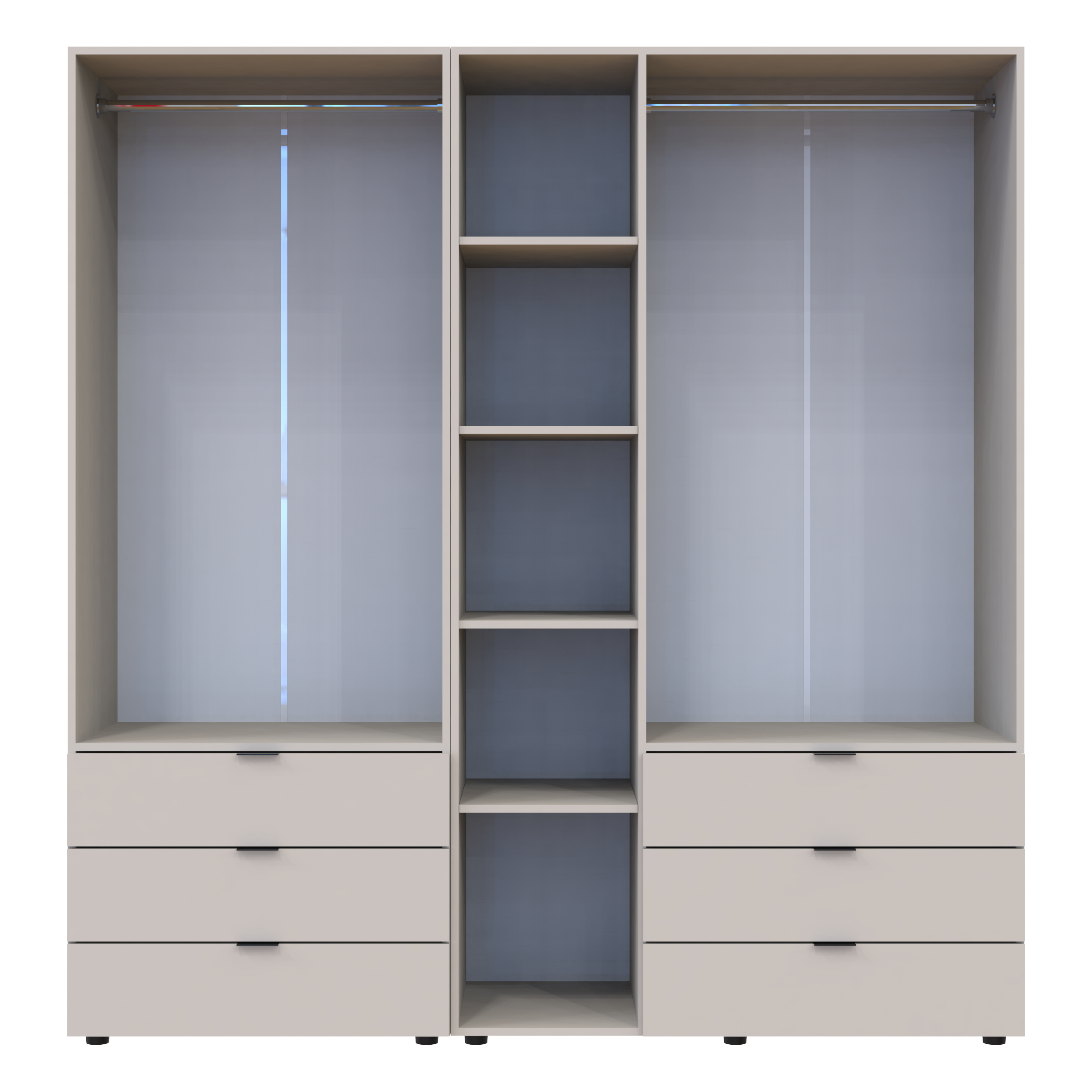 Комплект шкафов для одежды Doros Гелар (2 шт.) 193,7х49,5х203,4 см Кашемир (DRS-011239)