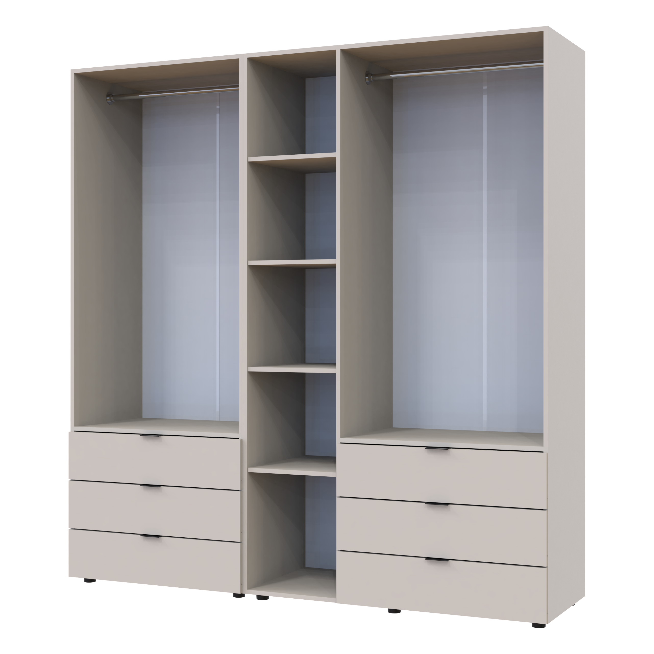 Комплект шкафов для одежды Doros Гелар (2 шт.) 193,7х49,5х203,4 см Кашемир (DRS-011239)