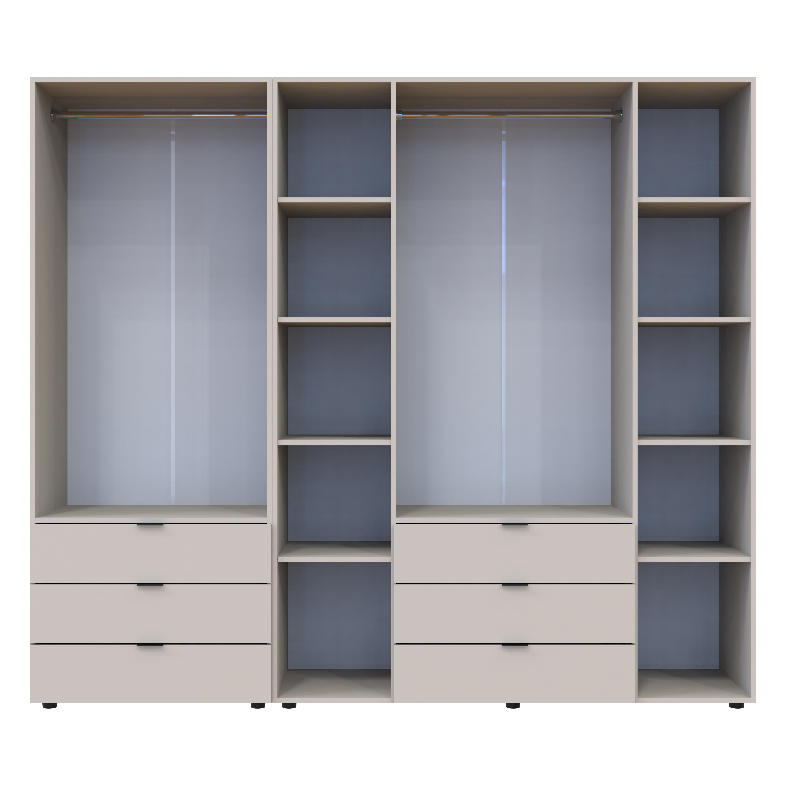 Комплект шкафов для одежды Doros Гелар (2 шт.) 232,5х49,5х203,4 см Кашемир (DRS-011240)