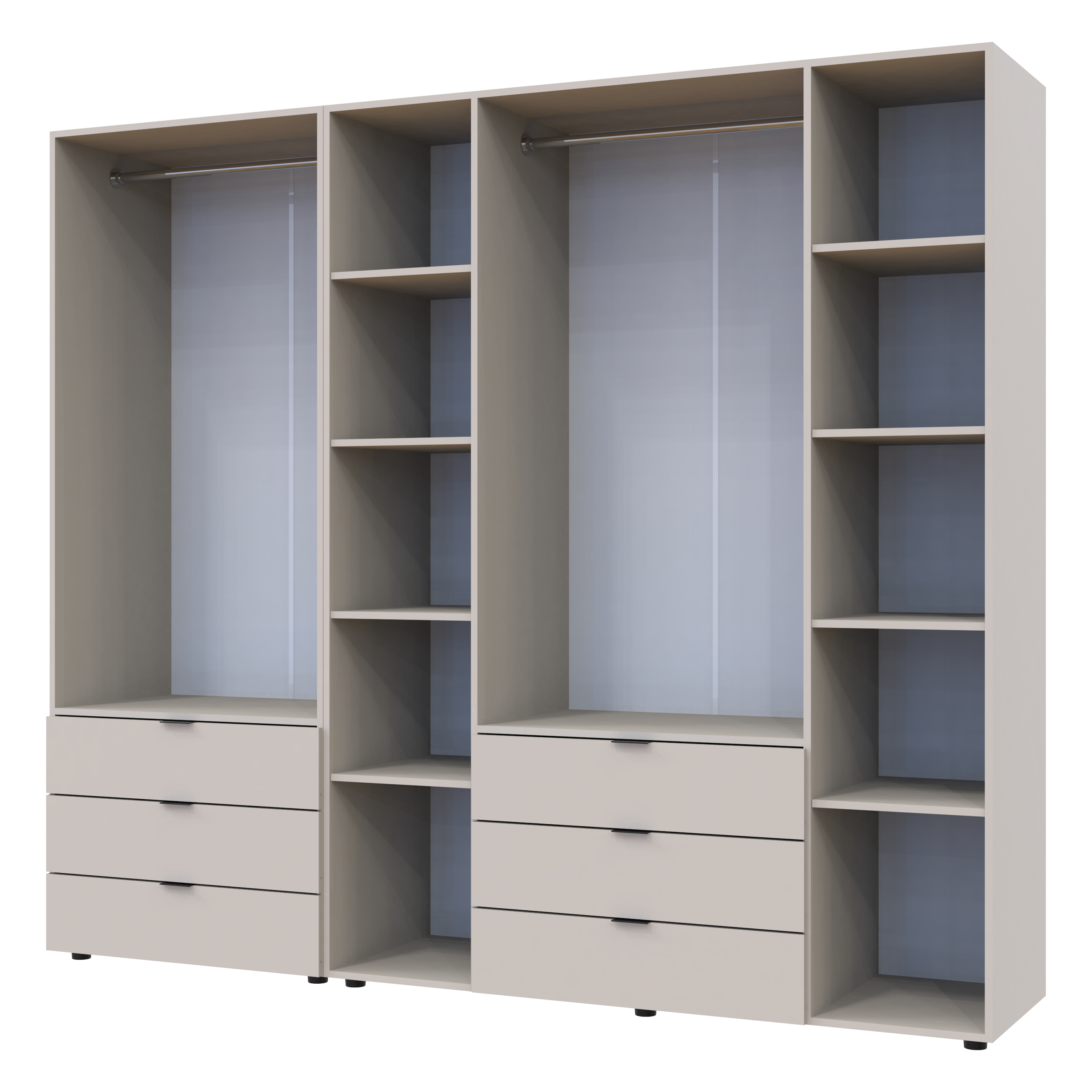 Комплект шкафов для одежды Doros Гелар (2 шт.) 232,5х49,5х203,4 см Кашемир (DRS-011240)