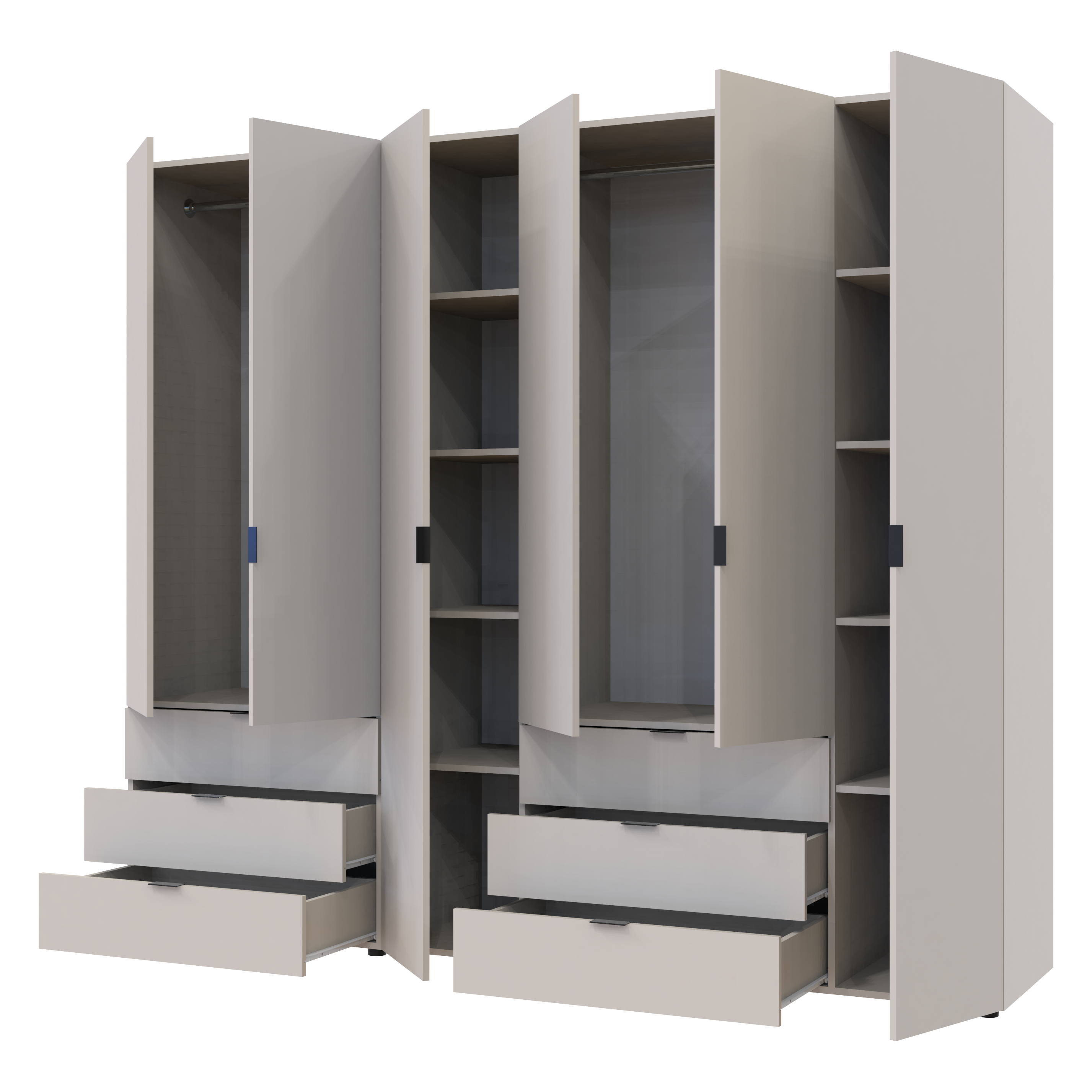 Комплект шкафов для одежды Doros Гелар (2 шт.) 232,5х49,5х203,4 см Кашемир (DRS-011240)