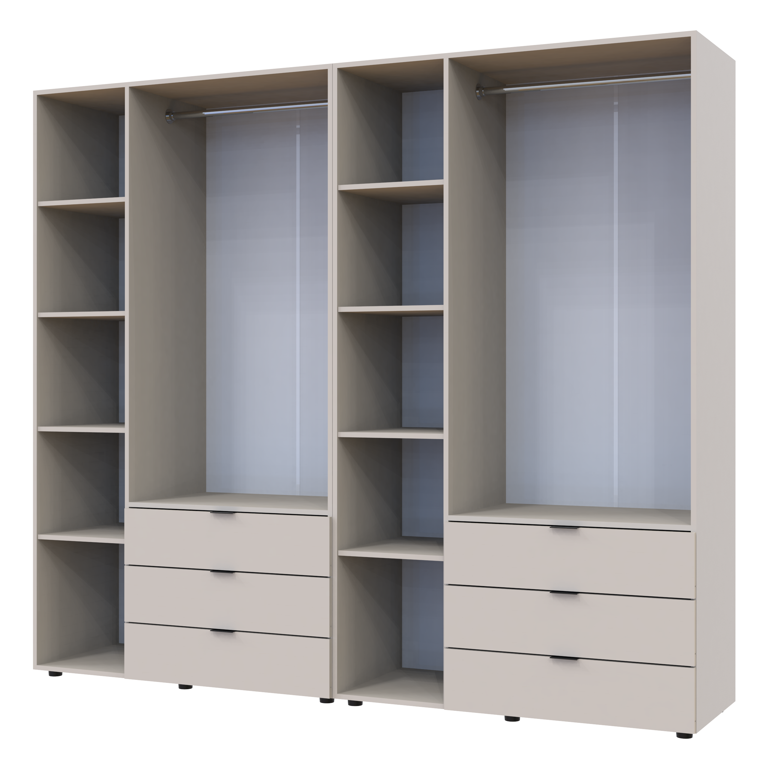 Комплект шкафов для одежды Doros Гелар (2 шт.) 232,4х49,5х203,4 см Кашемир (DRS-011241)