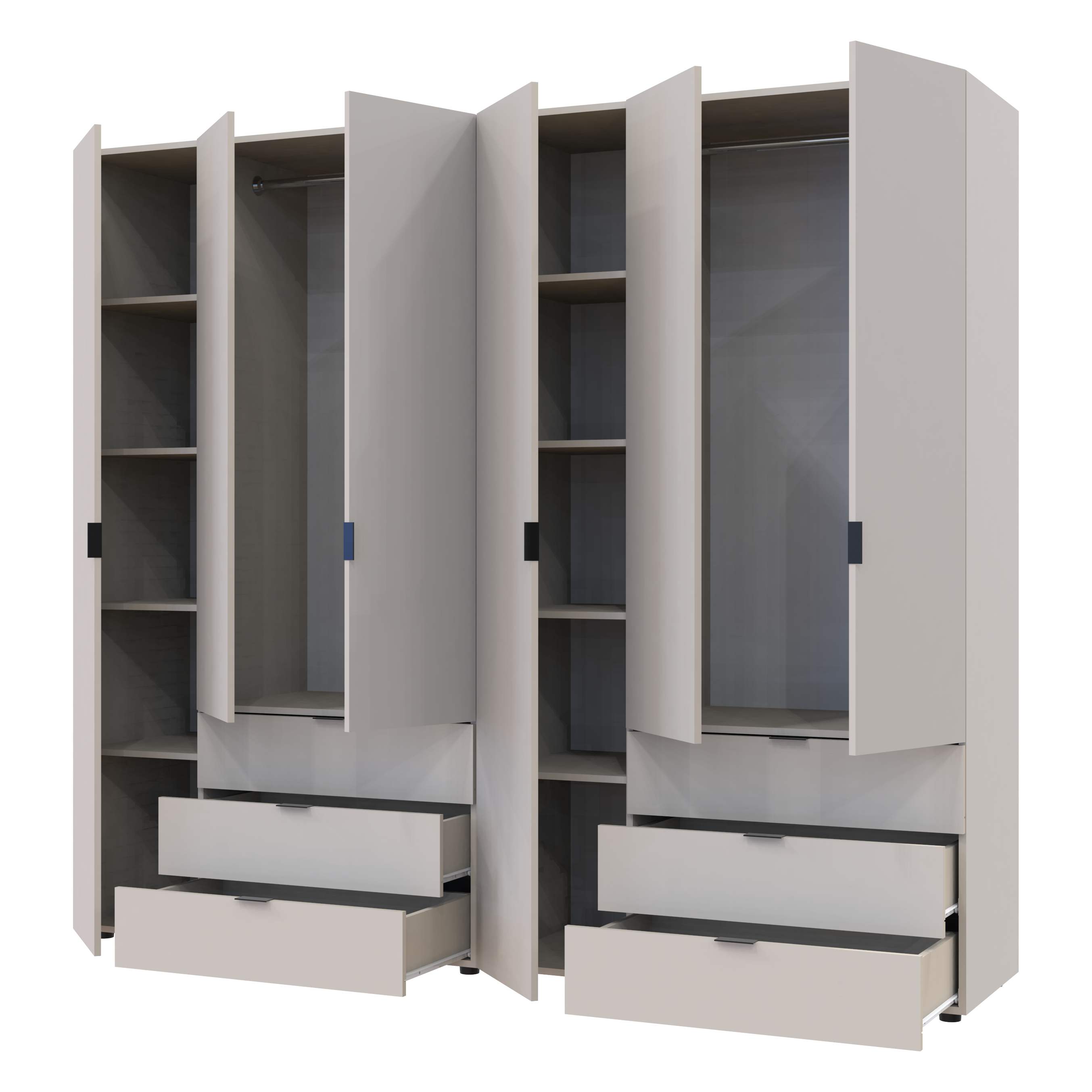 Комплект шкафов для одежды Doros Гелар (2 шт.) 232,4х49,5х203,4 см Кашемир (DRS-011241)