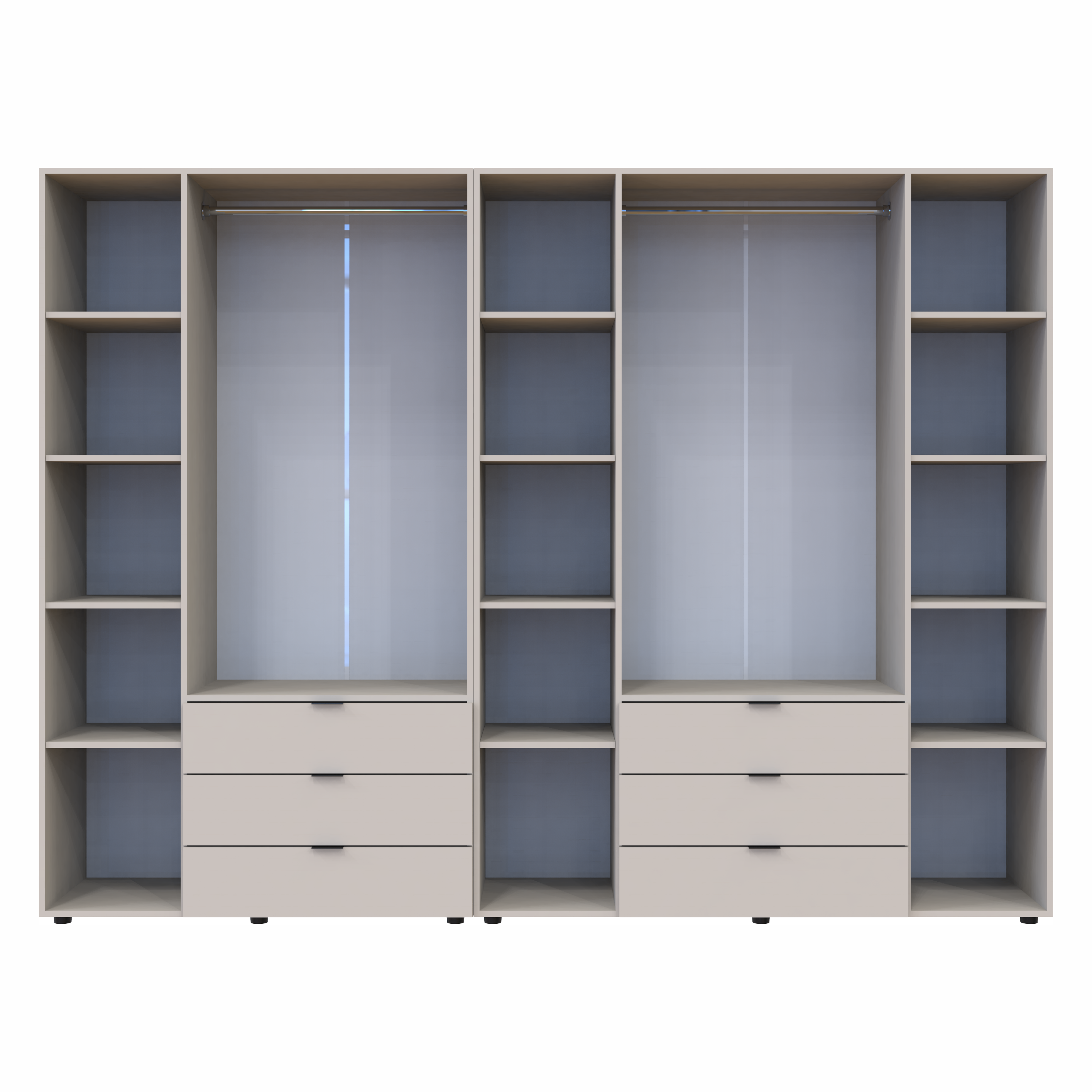 Комплект шкафов для одежды Doros Гелар (2 шт.) 271,2х49,5х203,4 см Кашемир (DRS-011242)