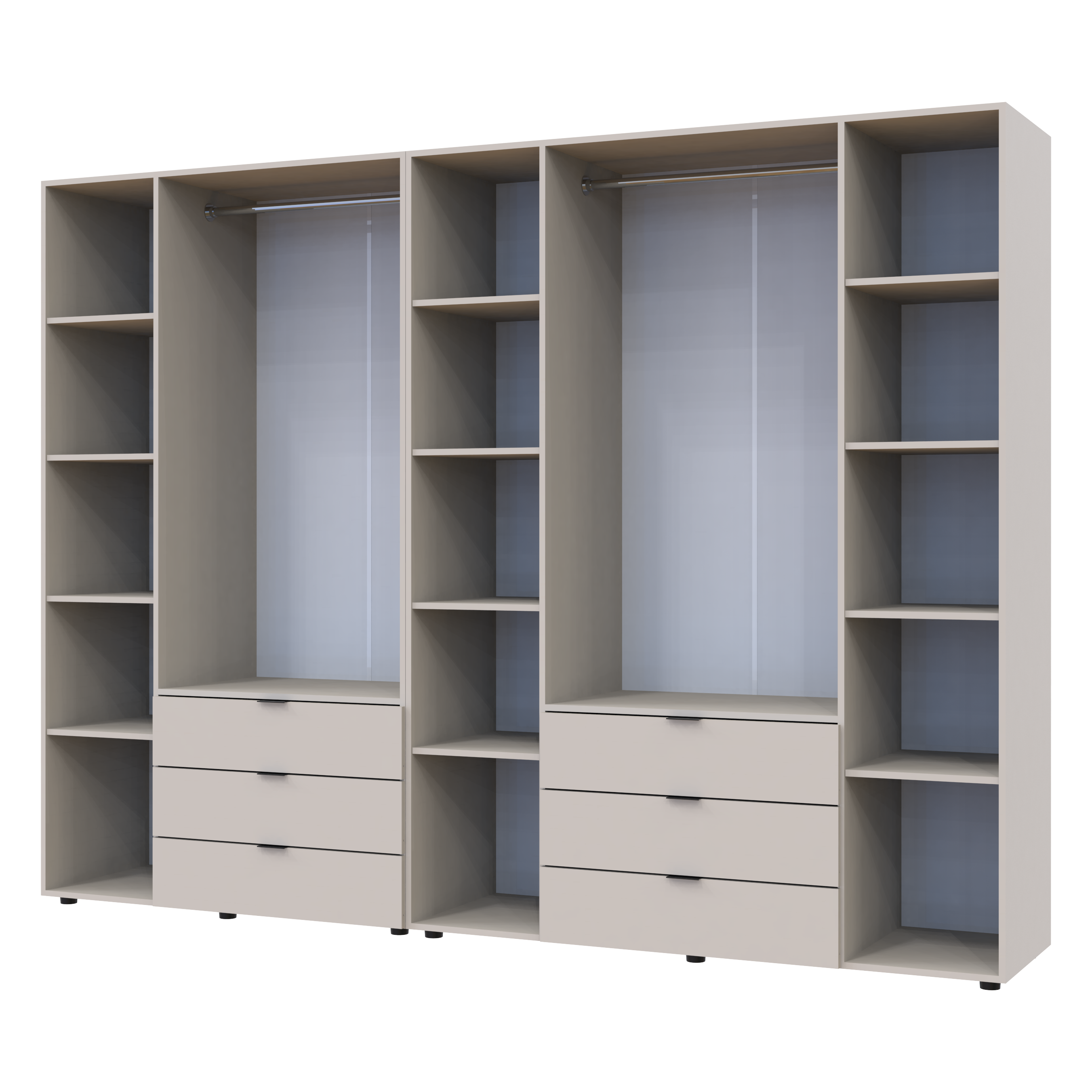 Комплект шкафов для одежды Doros Гелар (2 шт.) 271,2х49,5х203,4 см Кашемир (DRS-011242)