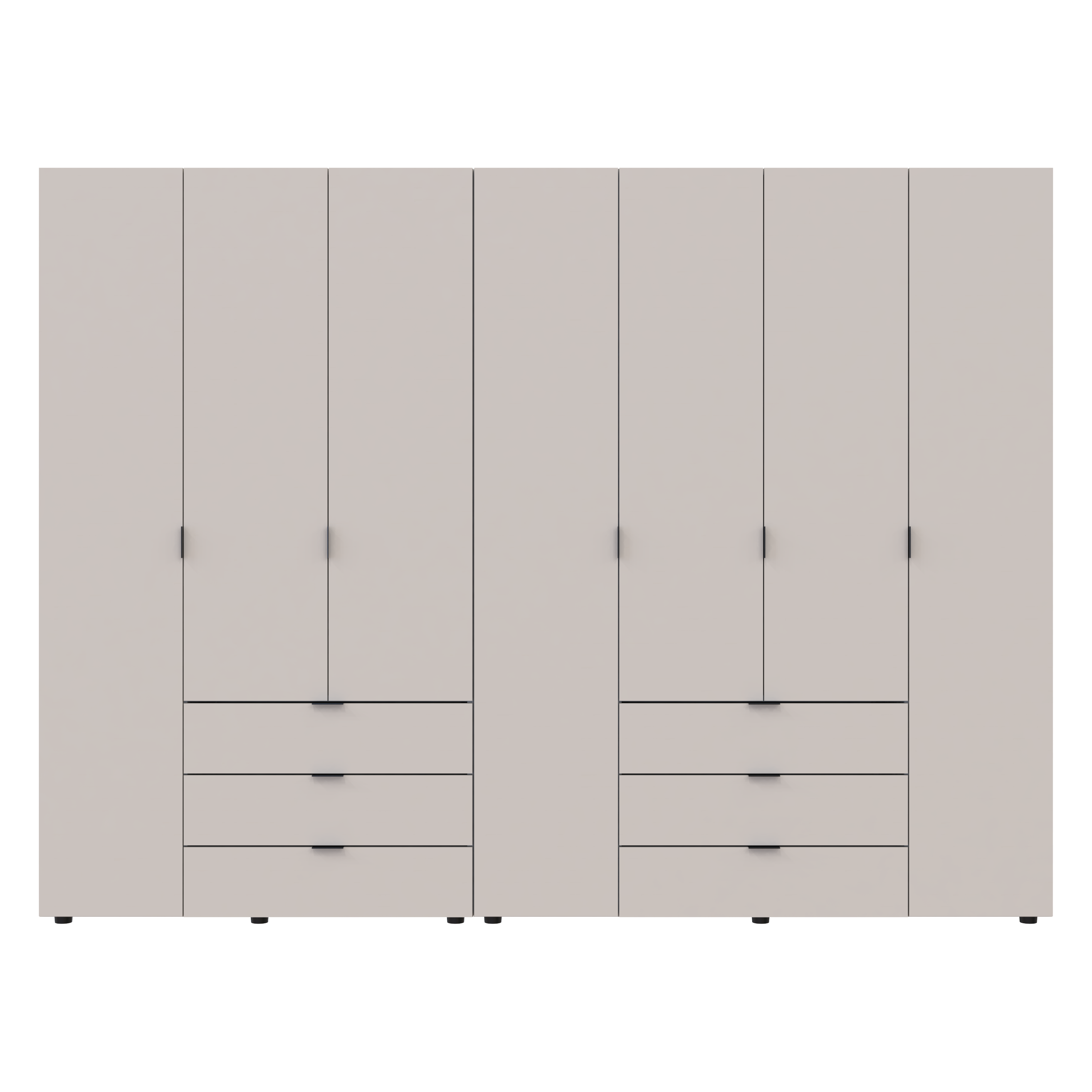 Комплект шкафов для одежды Doros Гелар (2 шт.) 271,2х49,5х203,4 см Кашемир (DRS-011242)