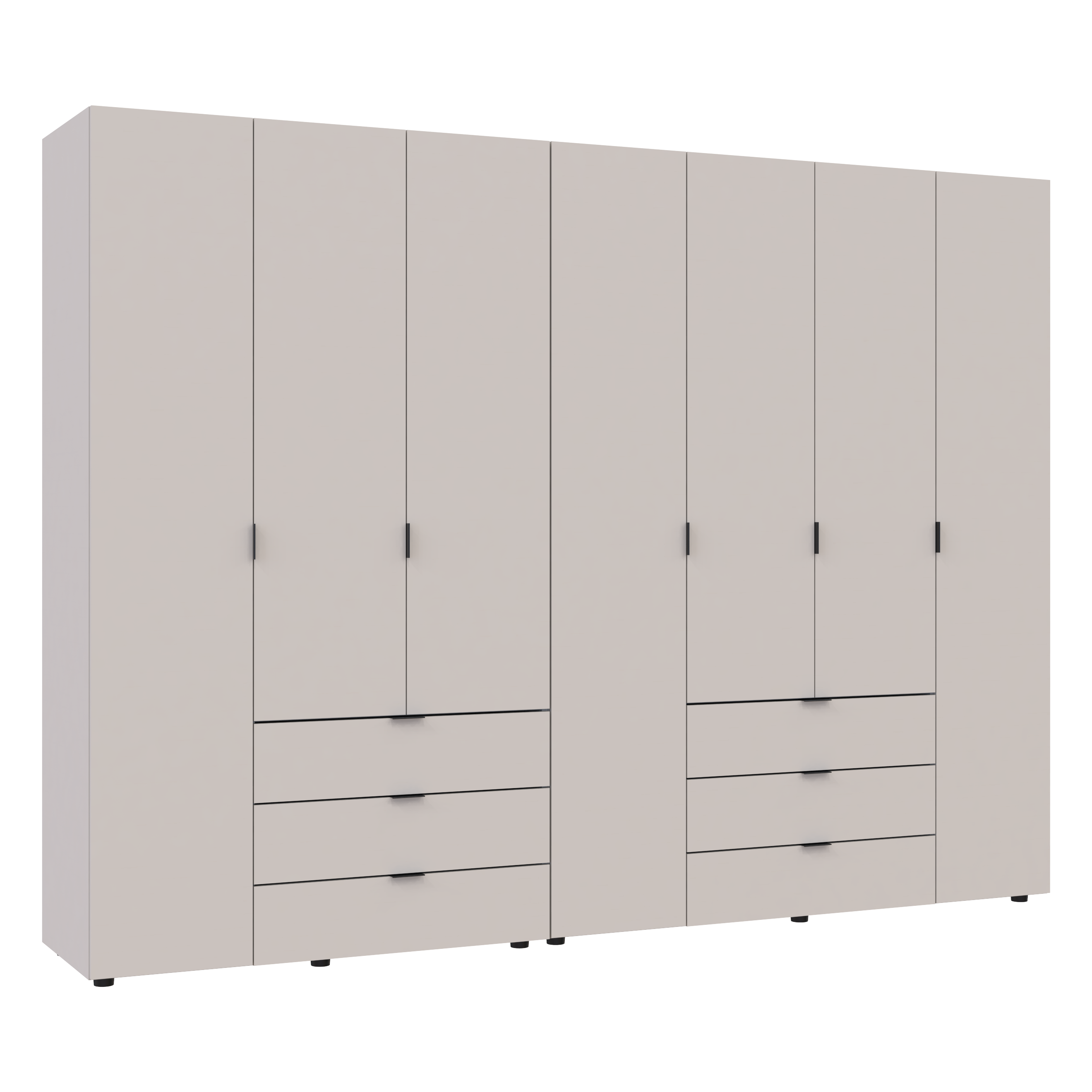 Комплект шкафов для одежды Doros Гелар (2 шт.) 271,2х49,5х203,4 см Кашемир (DRS-011242)