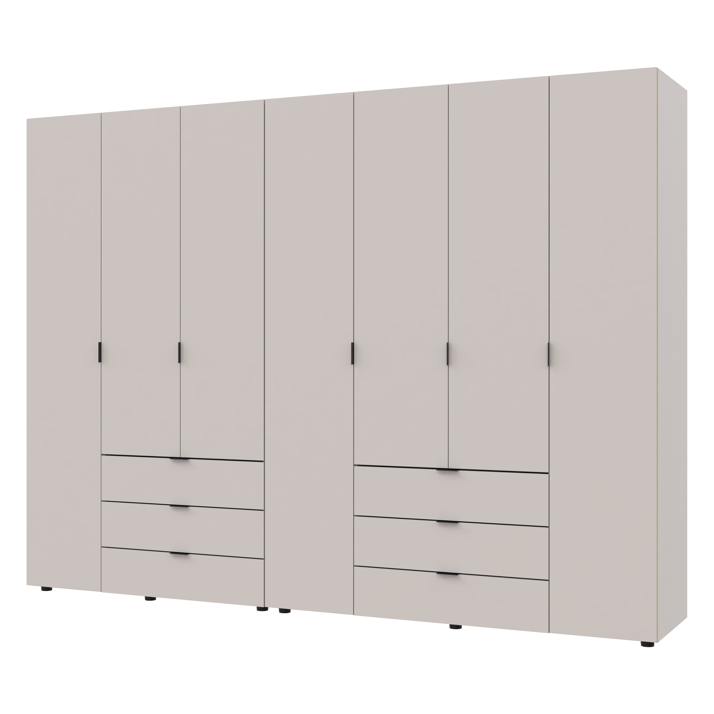 Комплект шкафов для одежды Doros Гелар (2 шт.) 271,2х49,5х203,4 см Кашемир (DRS-011242)