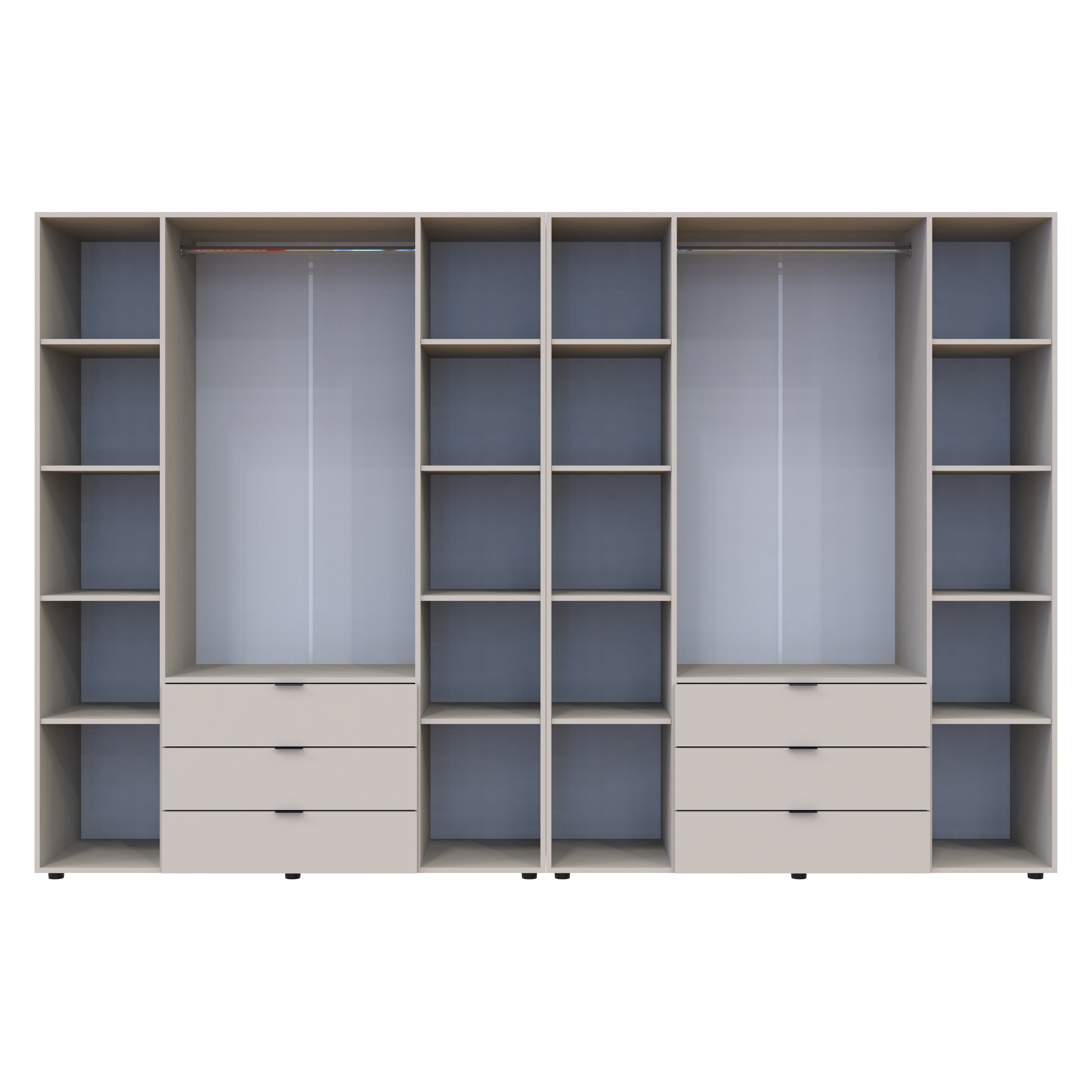 Комплект шкафов для одежды Doros Гелар (2 шт.) 310х49,5х203,4 см Кашемир (DRS-011243)