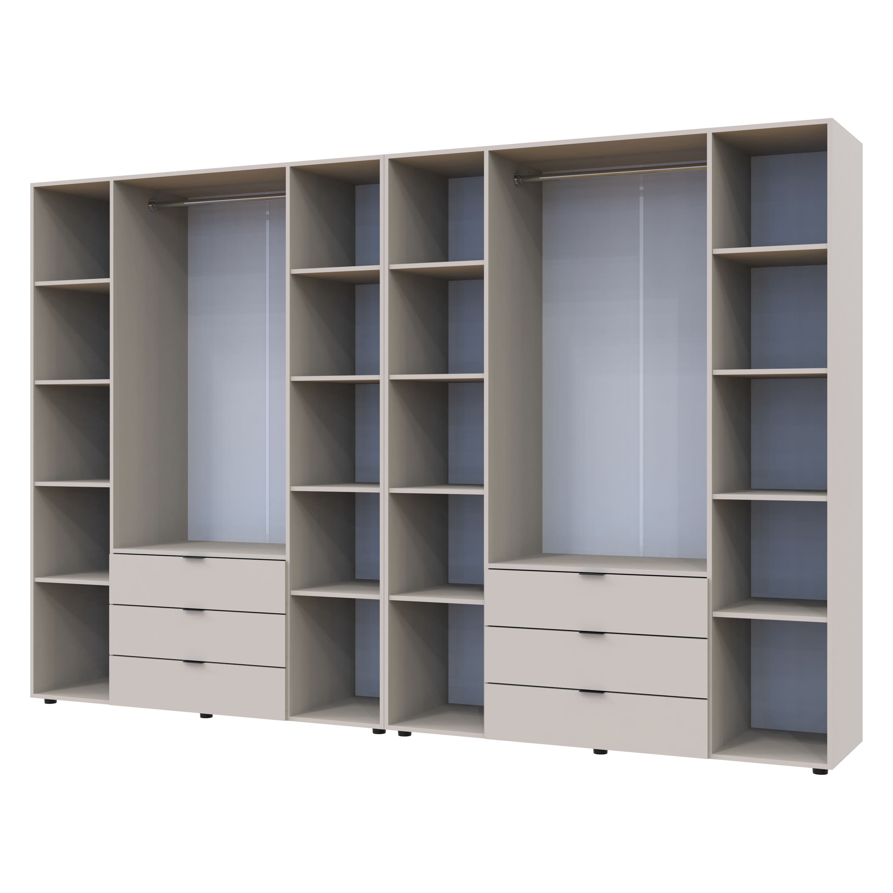 Комплект шкафов для одежды Doros Гелар (2 шт.) 310х49,5х203,4 см Кашемир (DRS-011243)