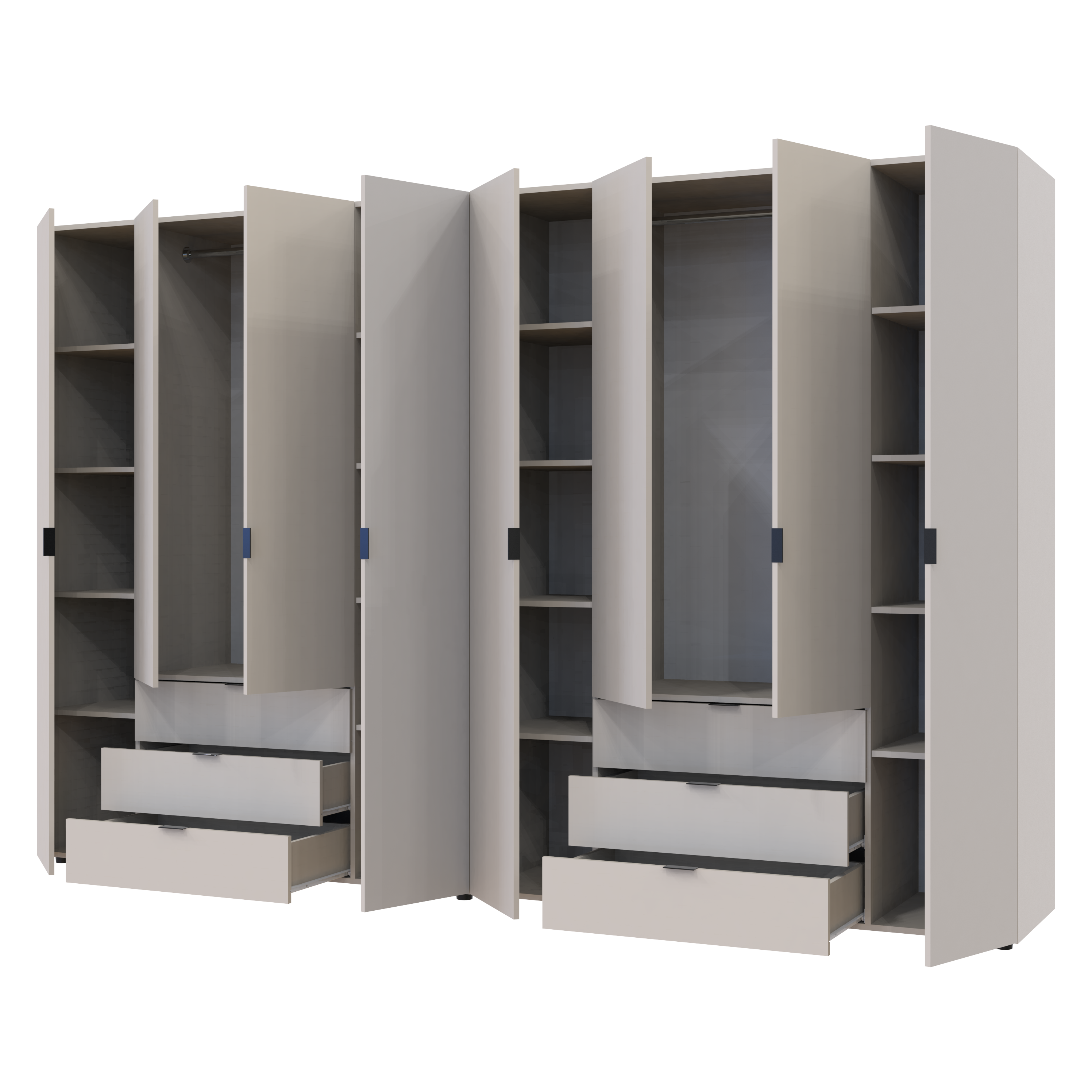 Комплект шкафов для одежды Doros Гелар (2 шт.) 310х49,5х203,4 см Кашемир (DRS-011243)