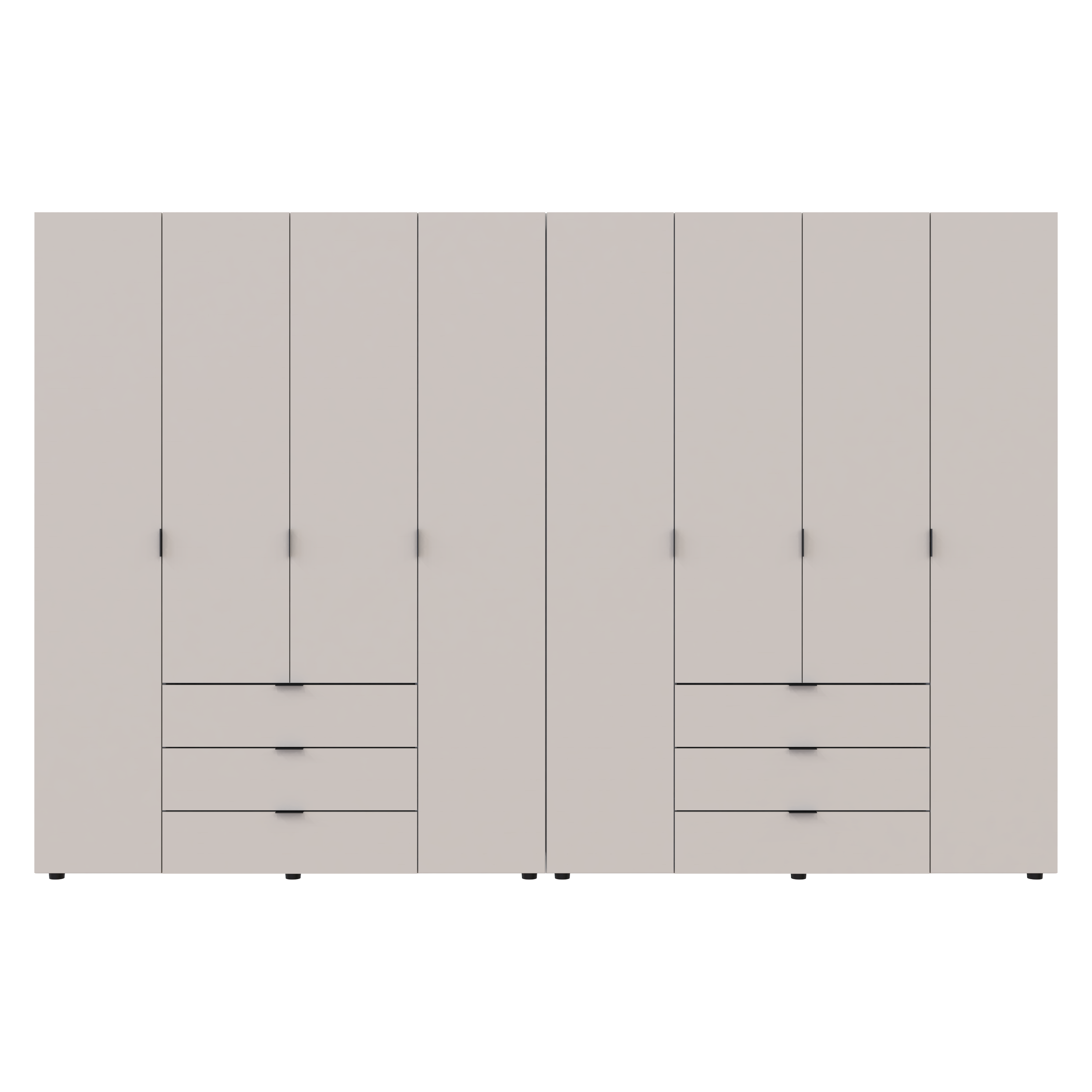 Комплект шкафов для одежды Doros Гелар (2 шт.) 310х49,5х203,4 см Кашемир (DRS-011243)