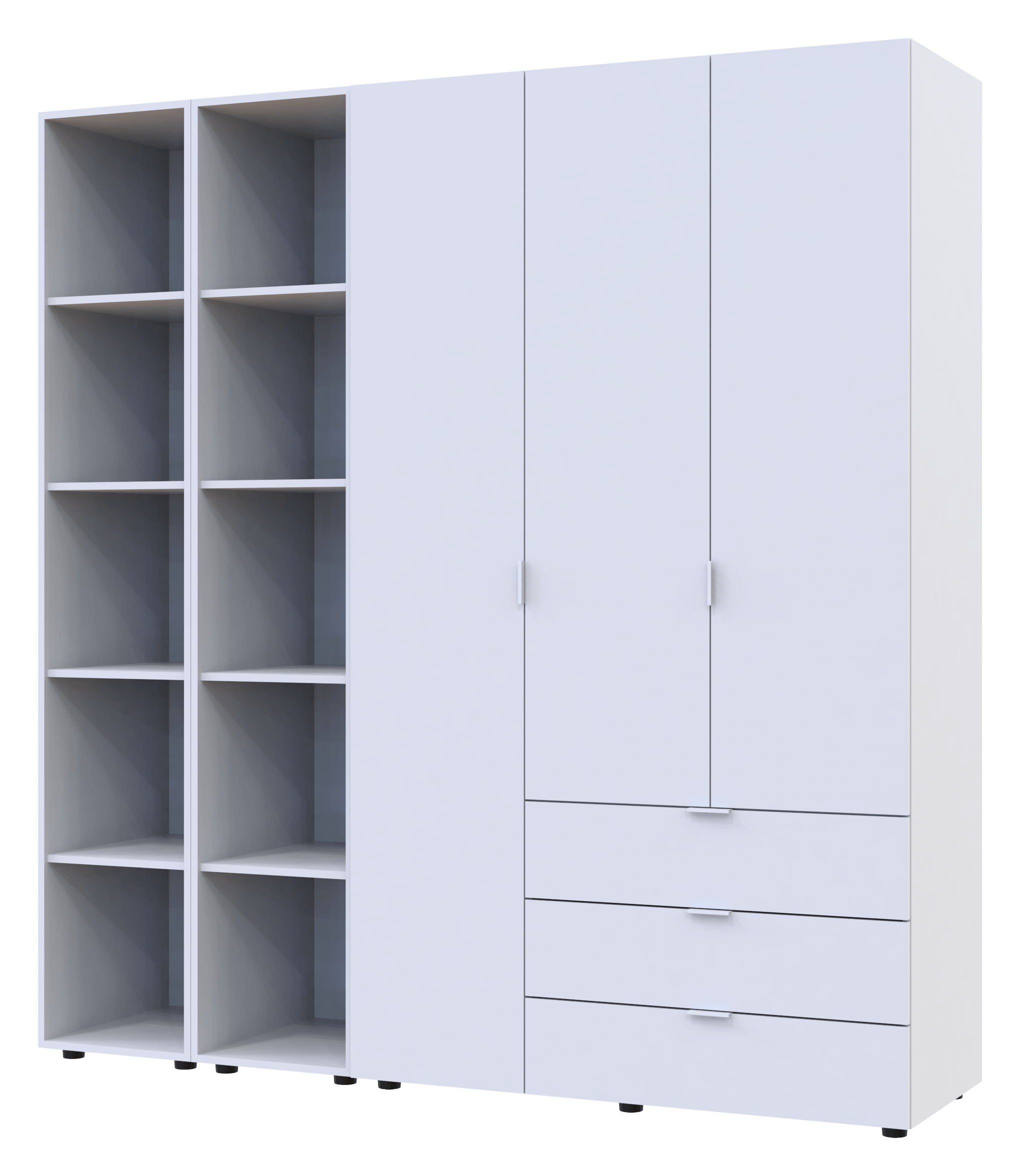 Комплект шкафов для одежды Doros Гелар (3 шт.) 192,6х49,5х203,4 см Белый (DRS-011174)