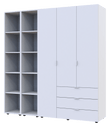 Комплект шкафов для одежды Doros Гелар (3 шт.) 192,6х49,5х203,4 см Белый (DRS-011174)